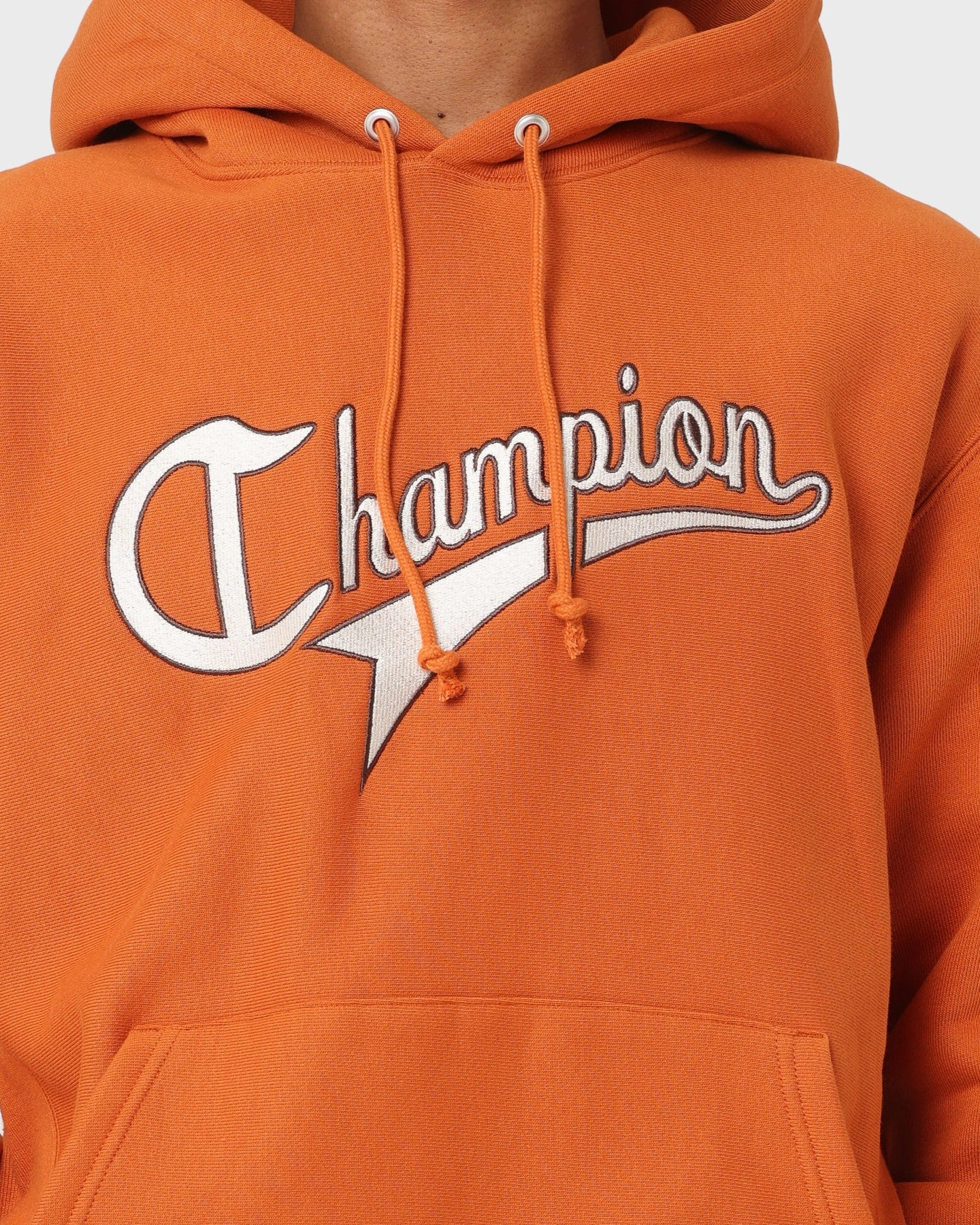 Adjustable Grace Champion Reverse Weave Cursive Logo Hoodie Cinnamon Haze