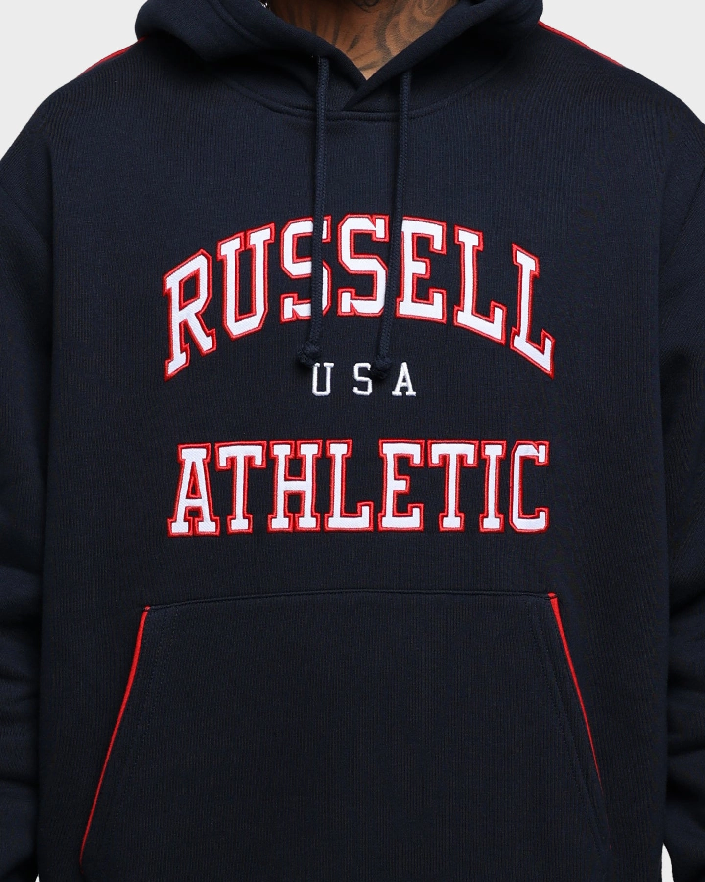 Anti Slip Shoulder Pads Russell Athletic USA Hoodie Ink