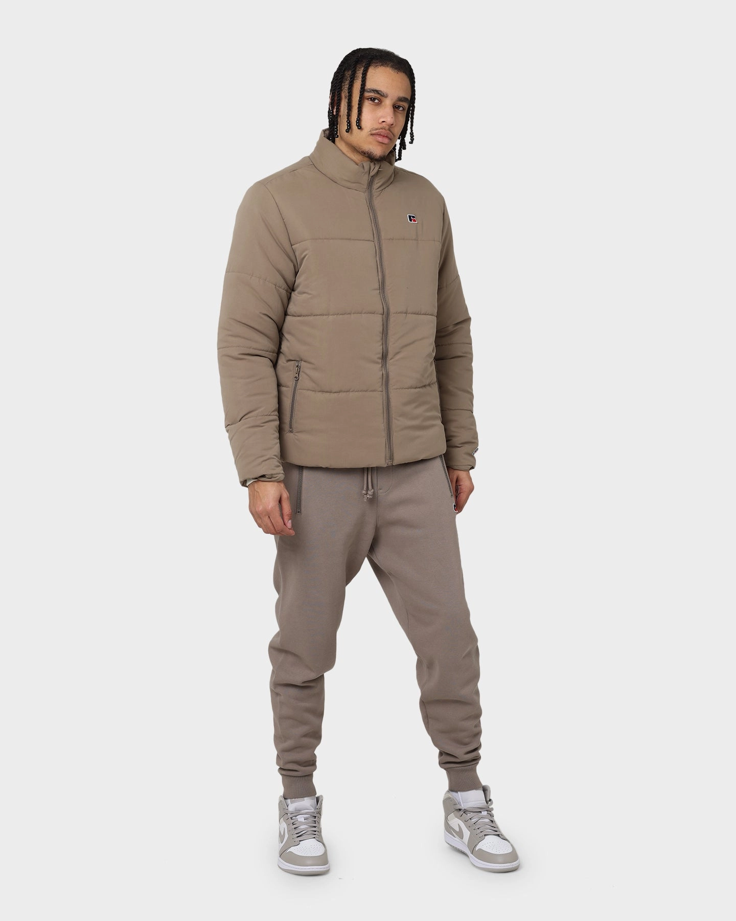 Russell Redeemer Puffer Jacket Peat Summer Wear Windproof Design