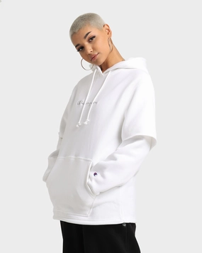Champion Women's Reverse Weave Liquid Layer Hoodie White Aim