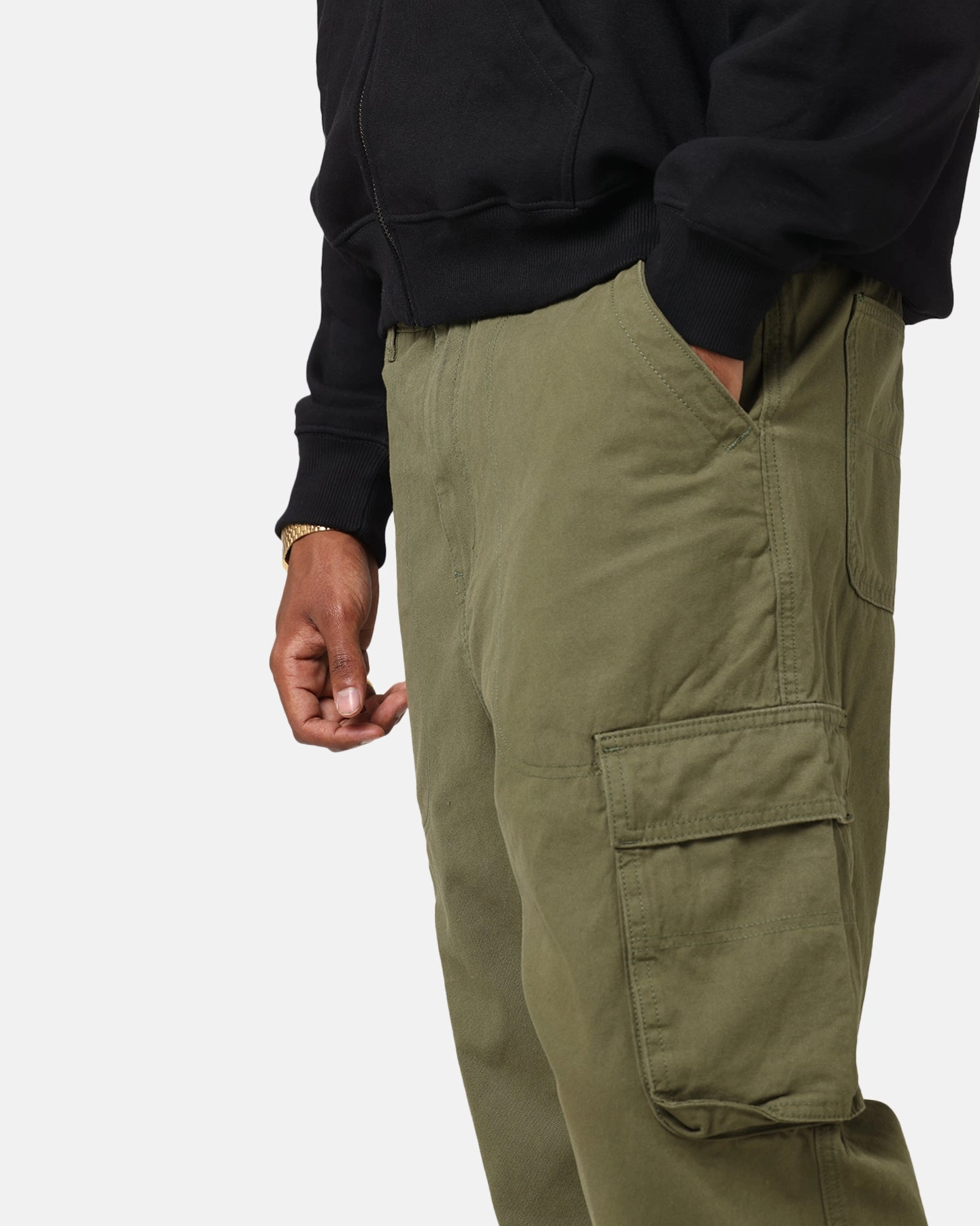 S Double Cargo Work Pant Army Perfect Fit Quick Move