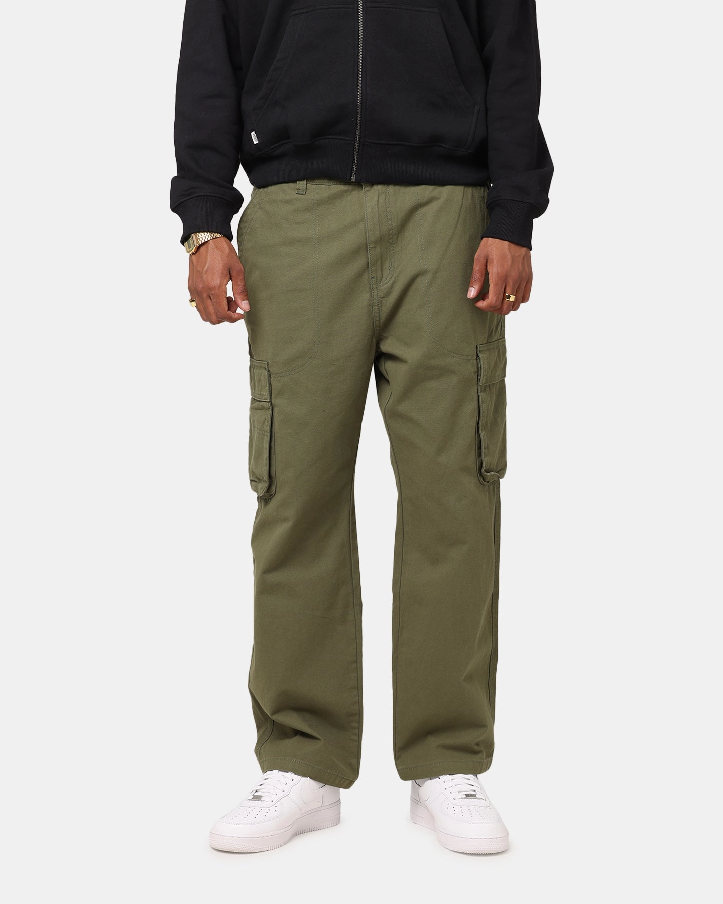 High-waisted fit S Double Cargo Work Pant Army