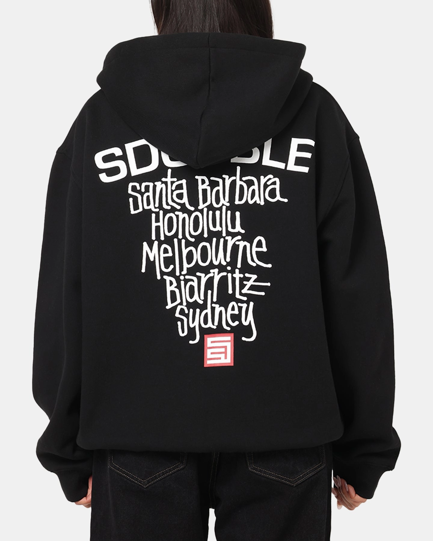 S Double Cities Zip Through Hoodie Black Odor Resistant Treatment