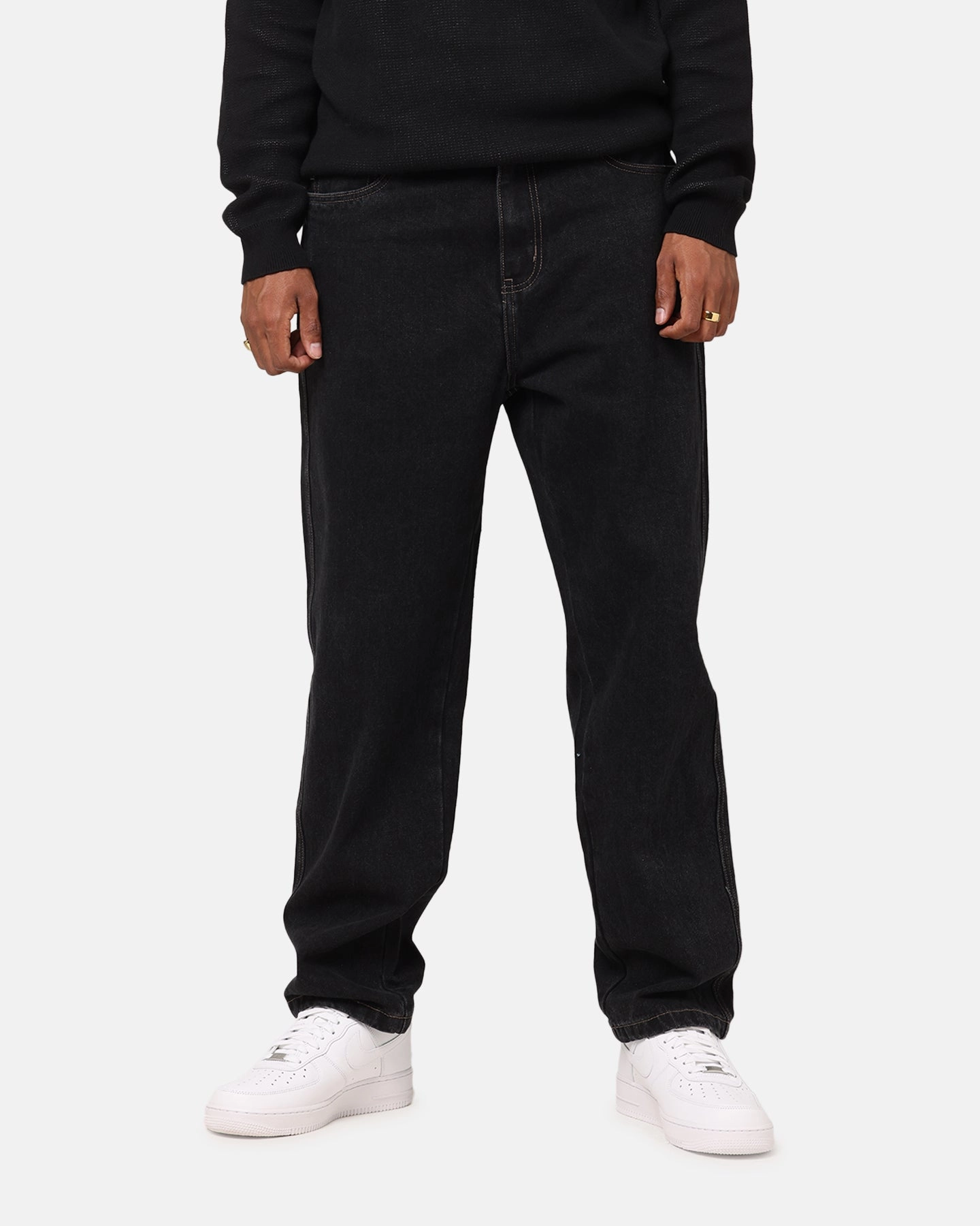 Light Touch Smooth Road Trip S Double Denim Standard Jeans Black Wash