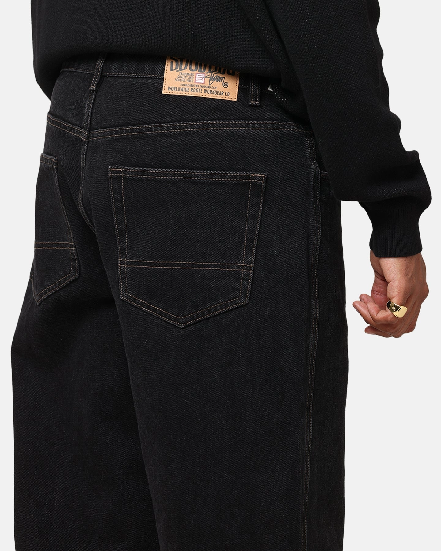 S Double Denim Standard Jeans Black Wash Timeless Piece
