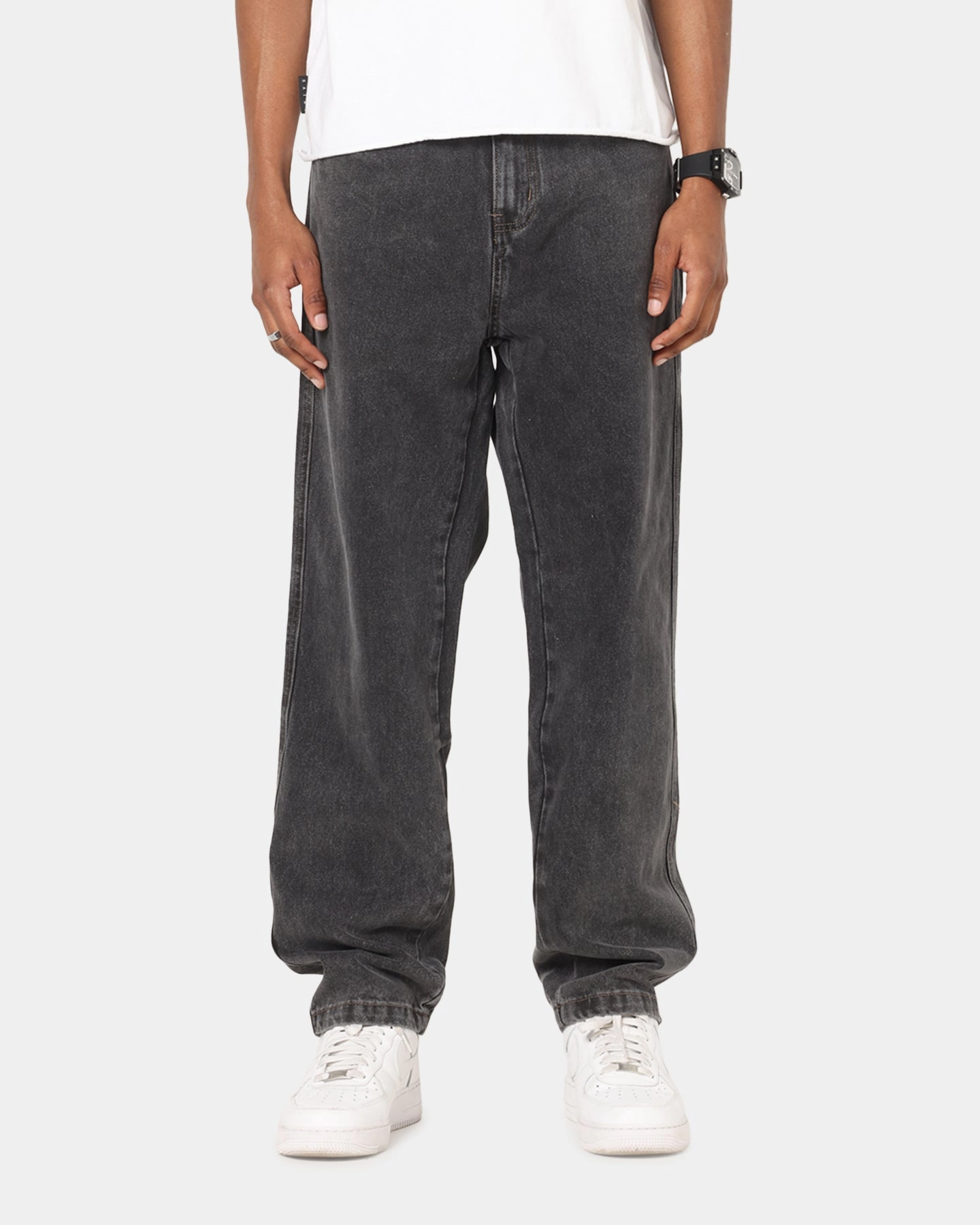 S Double Denim Standard Jeans Faded Black Nature Lover Outdoor Adventure Autumn Days