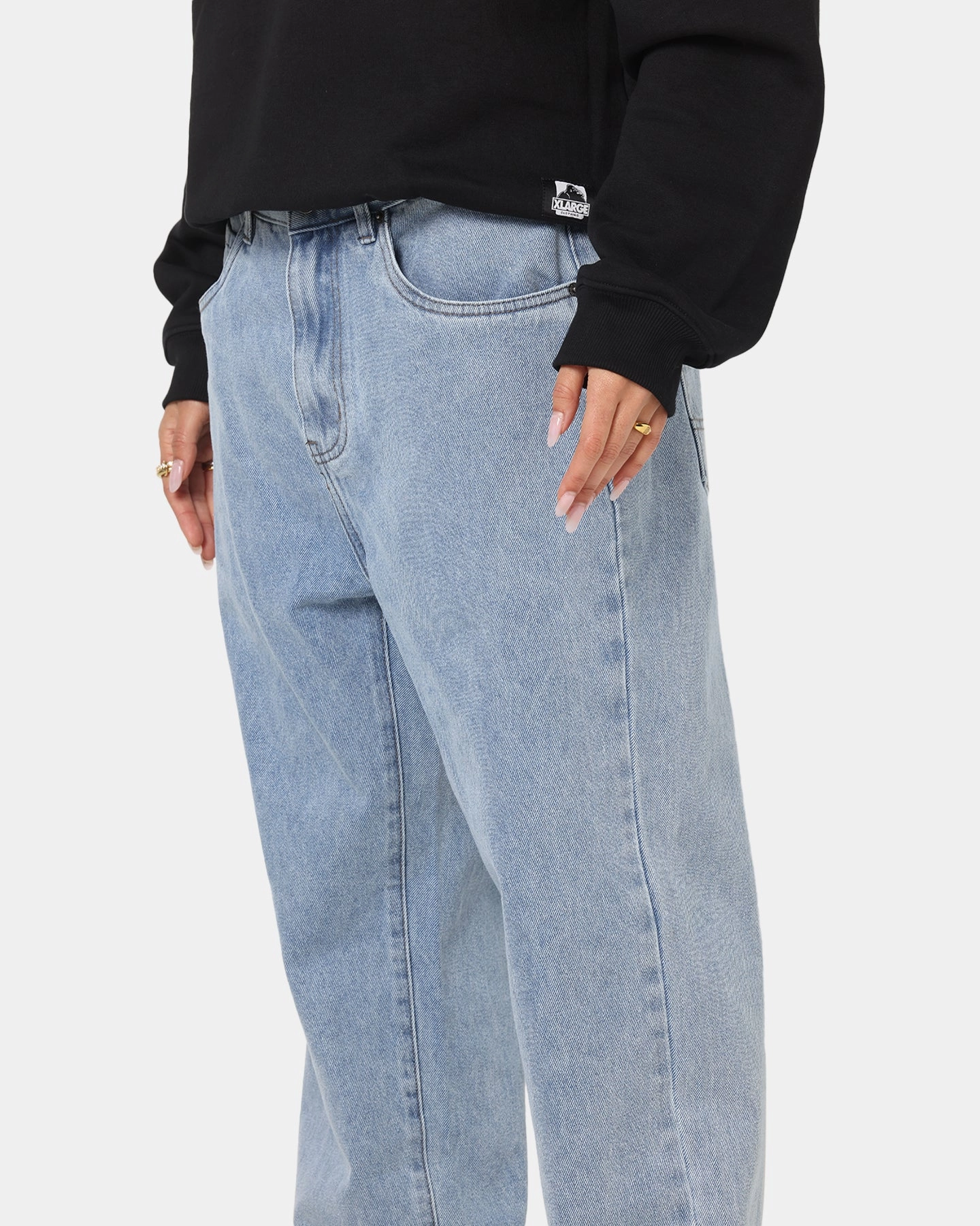 S Double Denim Standard Jeans Super Light Active Outfit