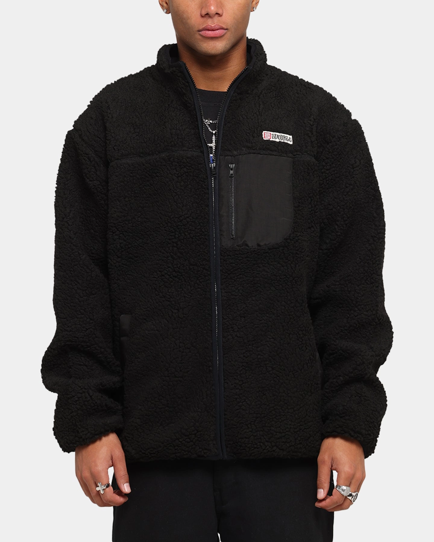HemLock Adjustment System Outdoor Layer S Double High Pile Jacket Black