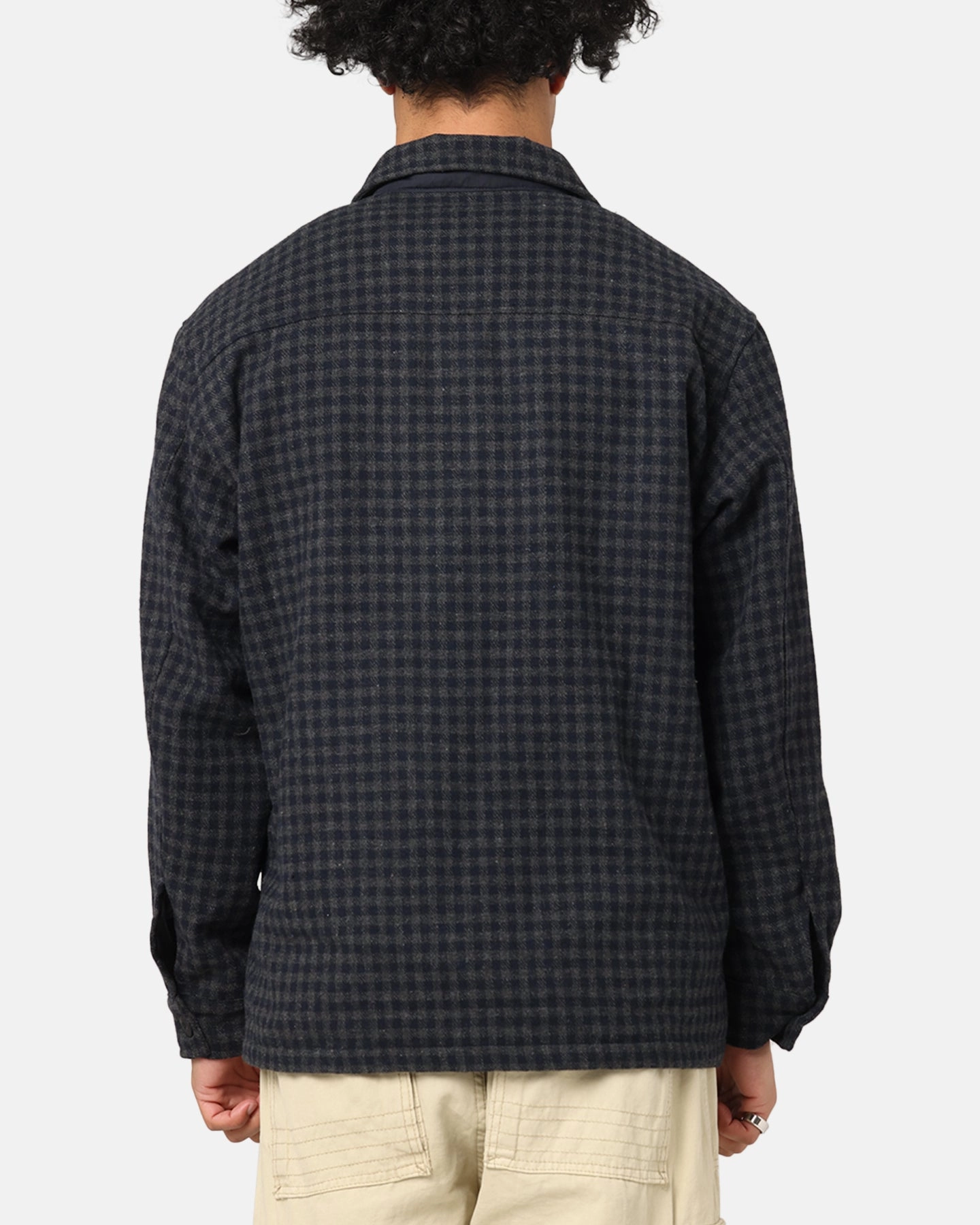 Opportunity S Double Plaid Zip Through Long Sleeve Shirt Brown