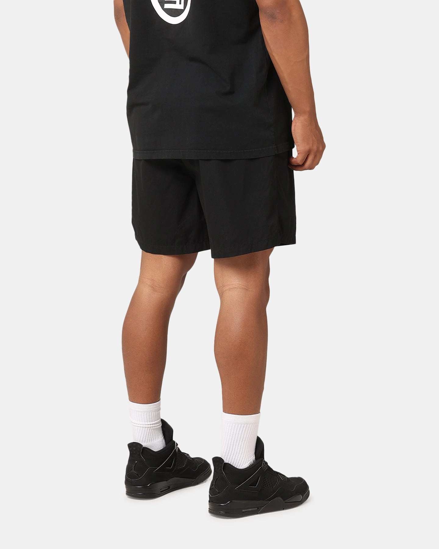 Abrasion Resistant Hem S Double Poplin Coast Boxer Shorts Black