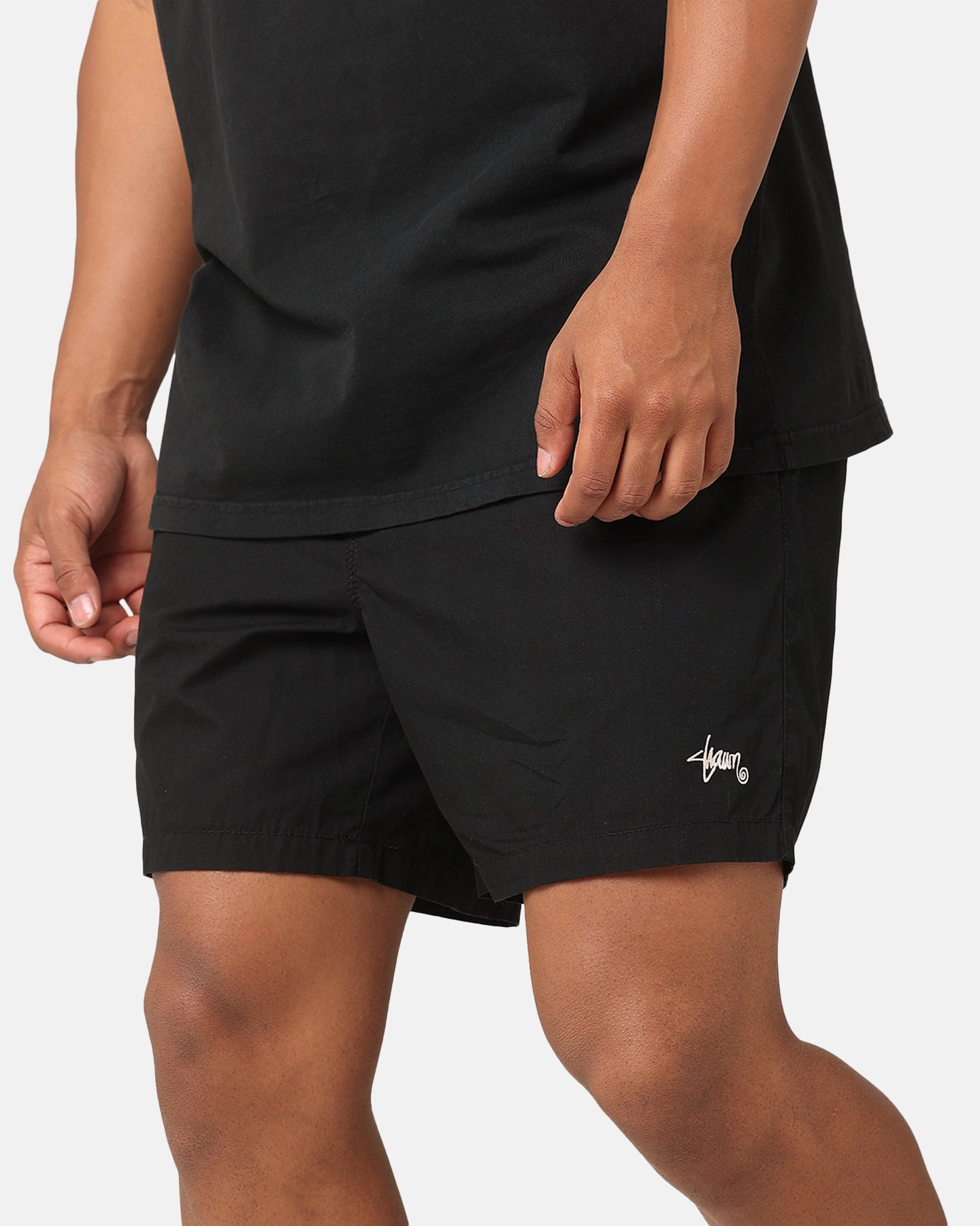 S Double Poplin Coast Boxer Shorts Black wrinkle - resistant Lounge Wear