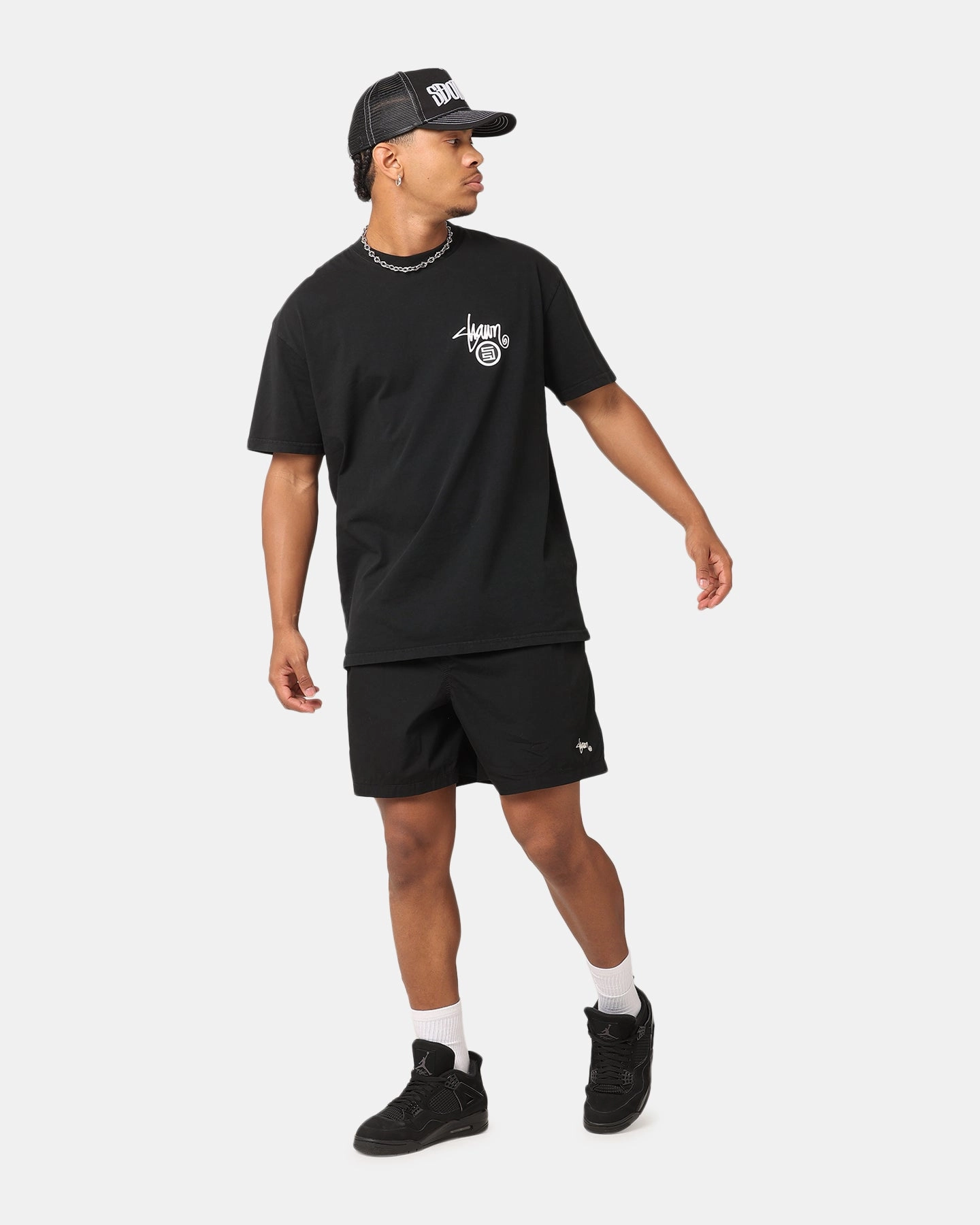 S Double Poplin Coast Boxer Shorts Black Lightweight Fabric Water resistant coating