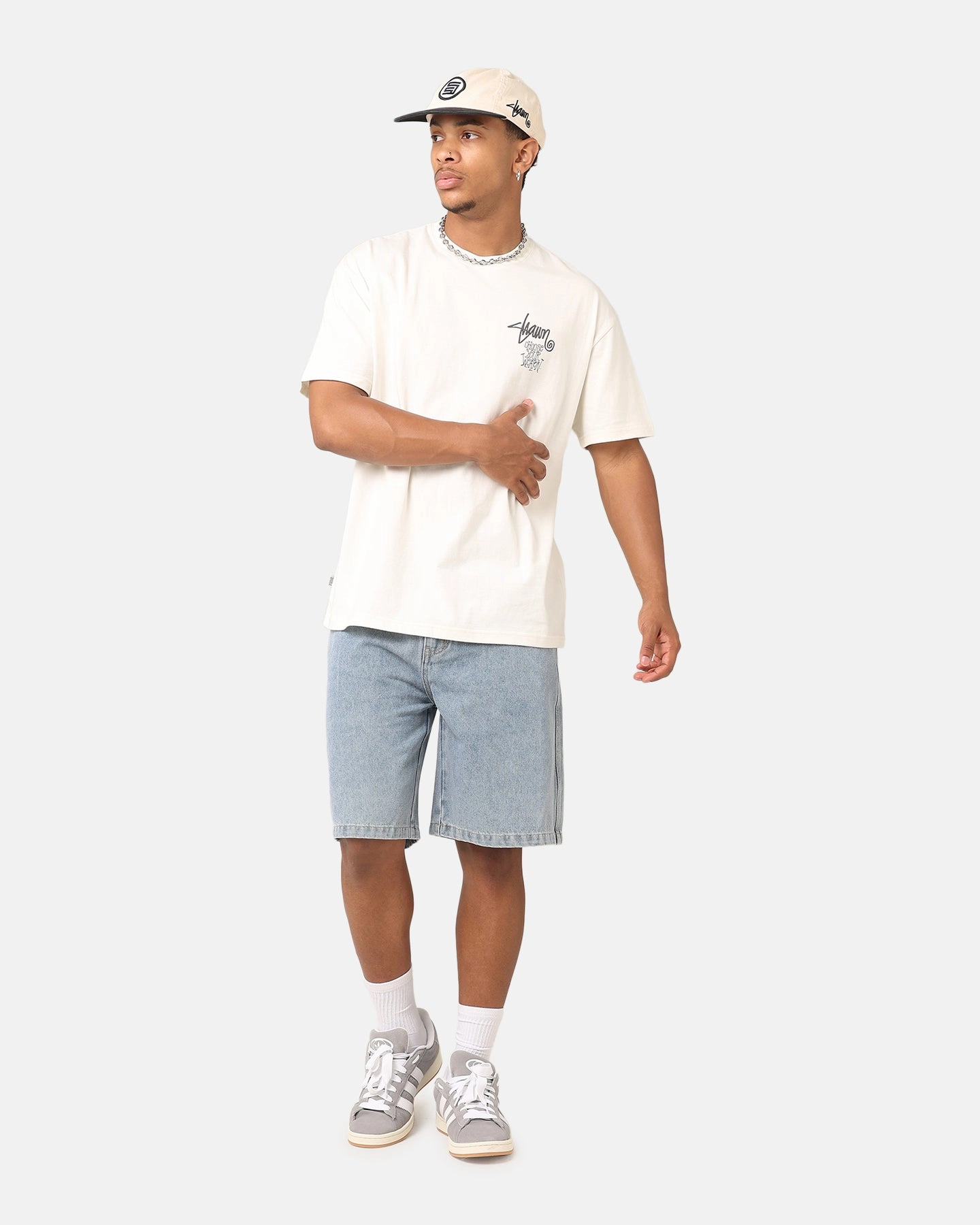 Basketball shorts Eco Friendly Material S Double Print Denim Standard Shorts Light Blue