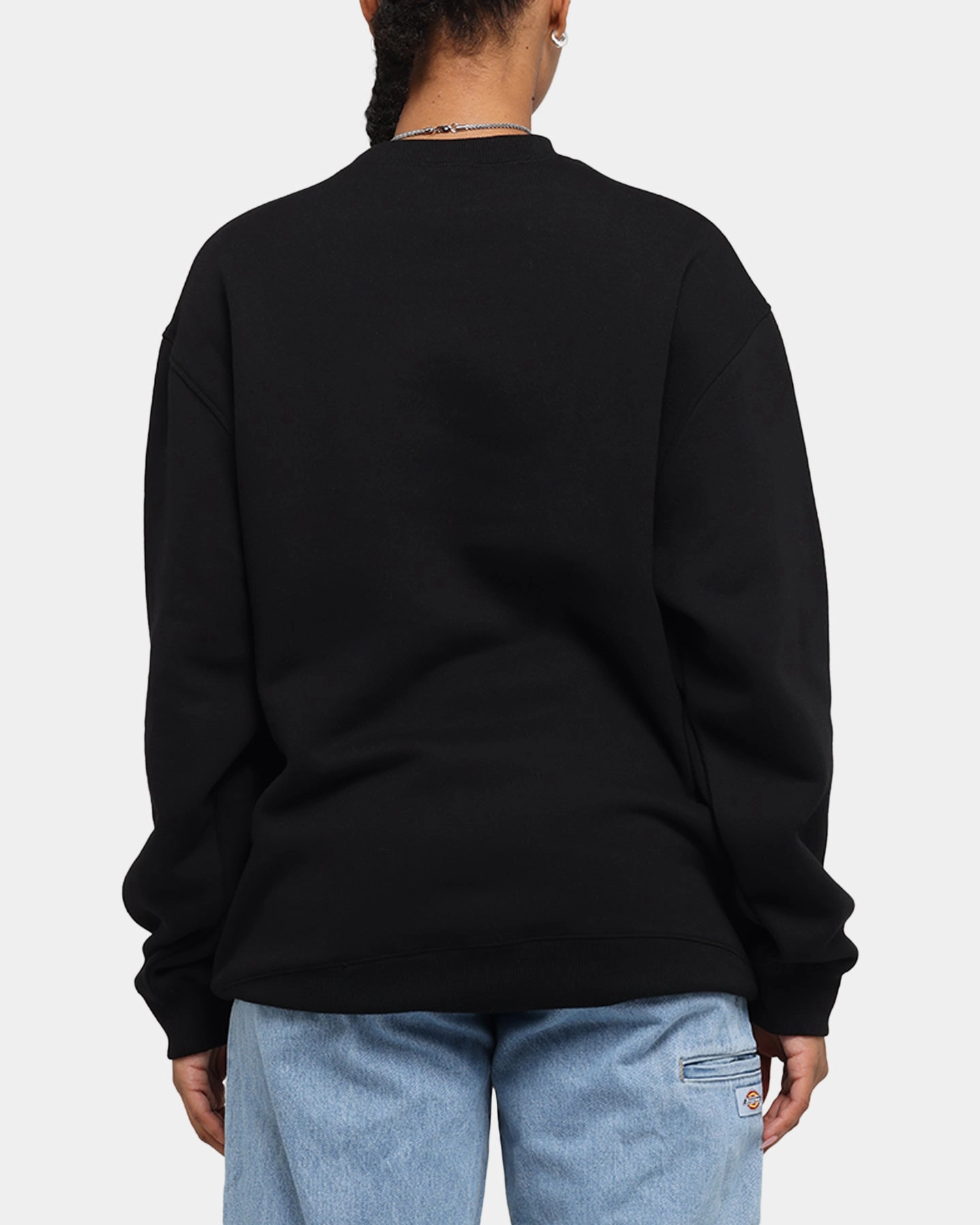 Versatile Layering Piece Comfy Wear S Double Shawn Script Crewneck Black