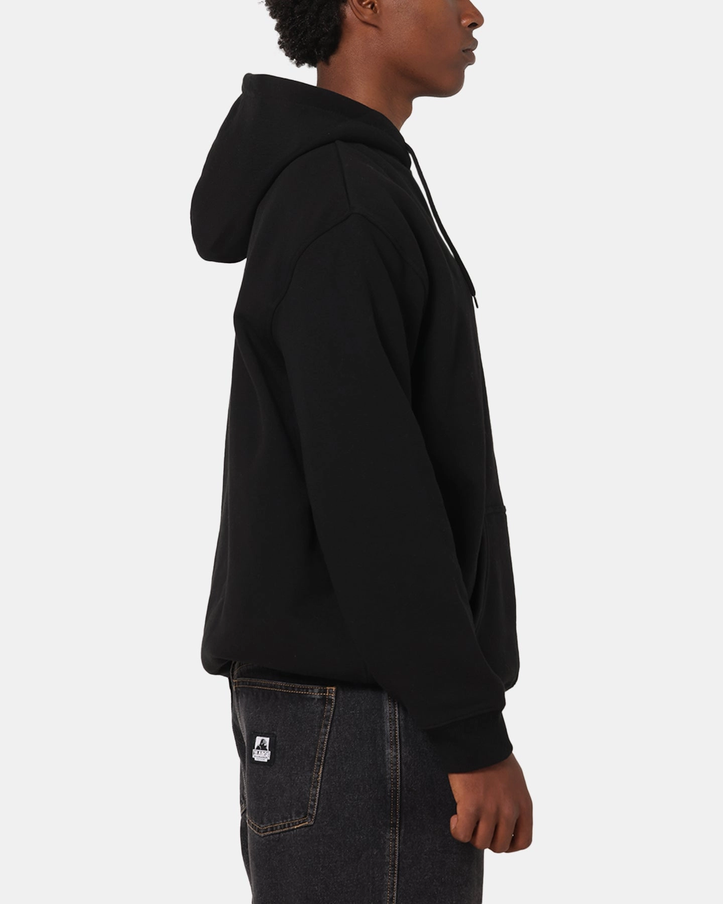 meditation wear S Double Small Stock Hoodie Black
