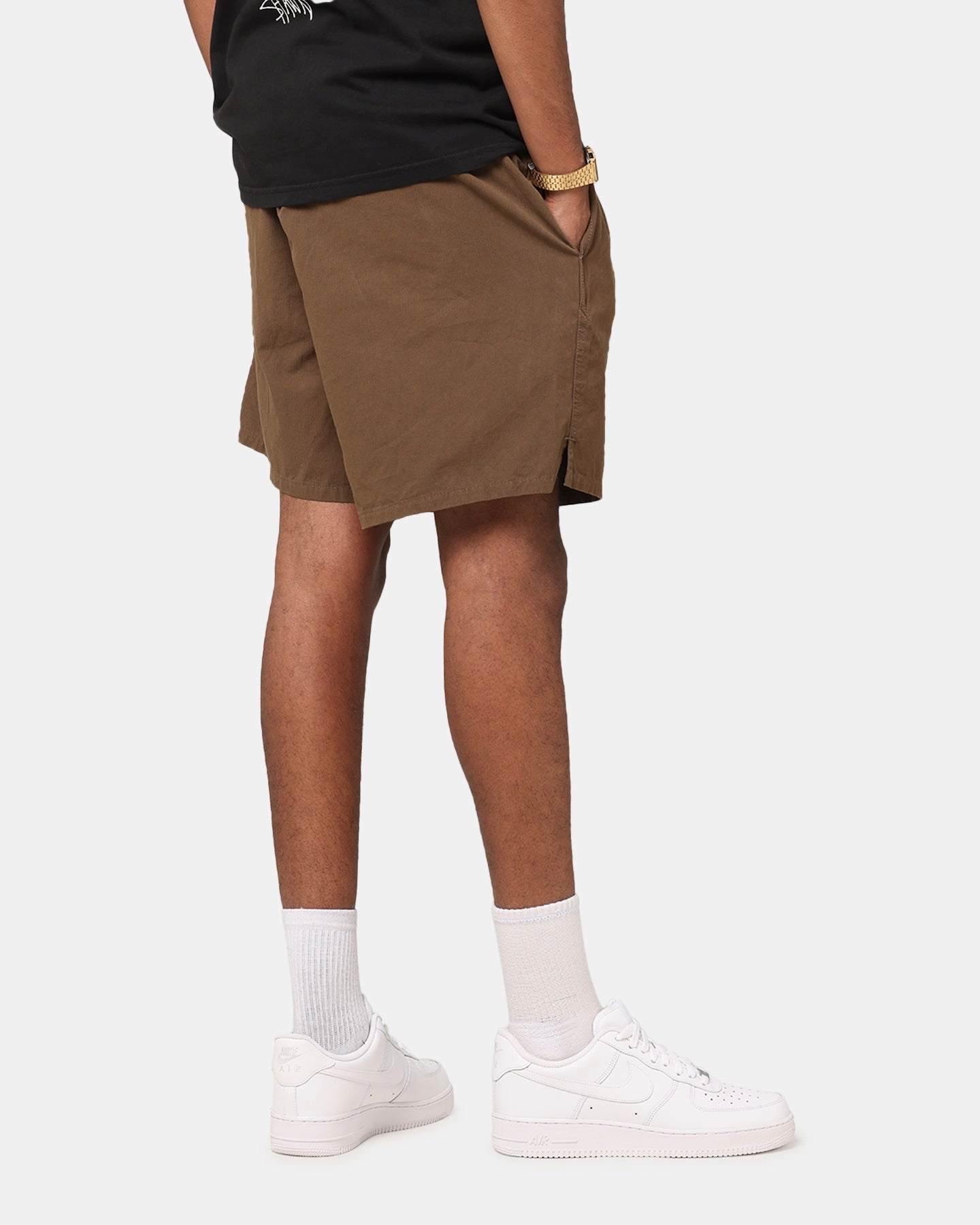 S Double Trail Shorts Chocolate DurableStitching