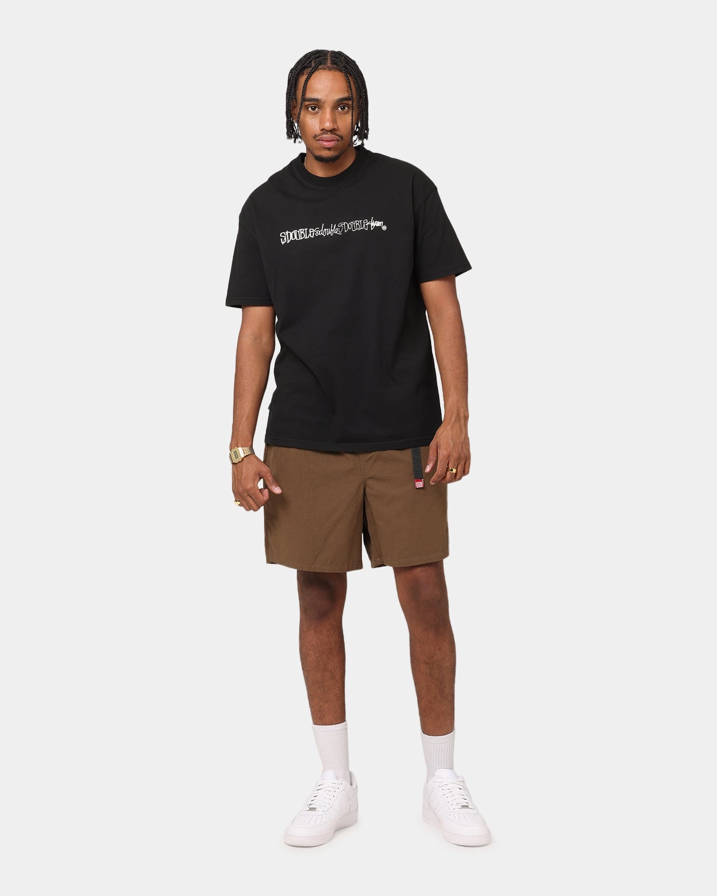 Minimalist Look Quick Access Zip Pockets S Double Trail Shorts Chocolate