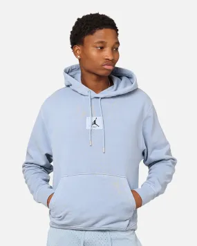 Jordan Essentials Statement Wash Fleece Pullover Hoodie Blue Grey WaterResistant Shell Expose