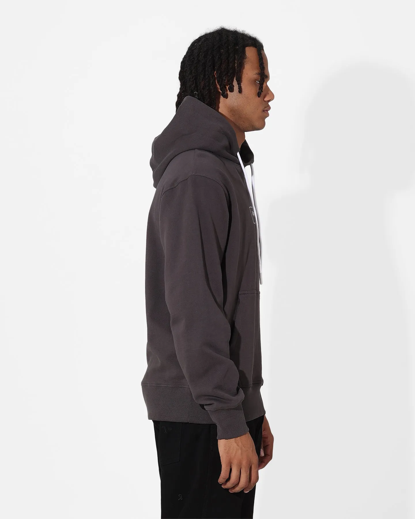 Saint Morta Alpha Hoodie Washed Black Mesh Backed Hood