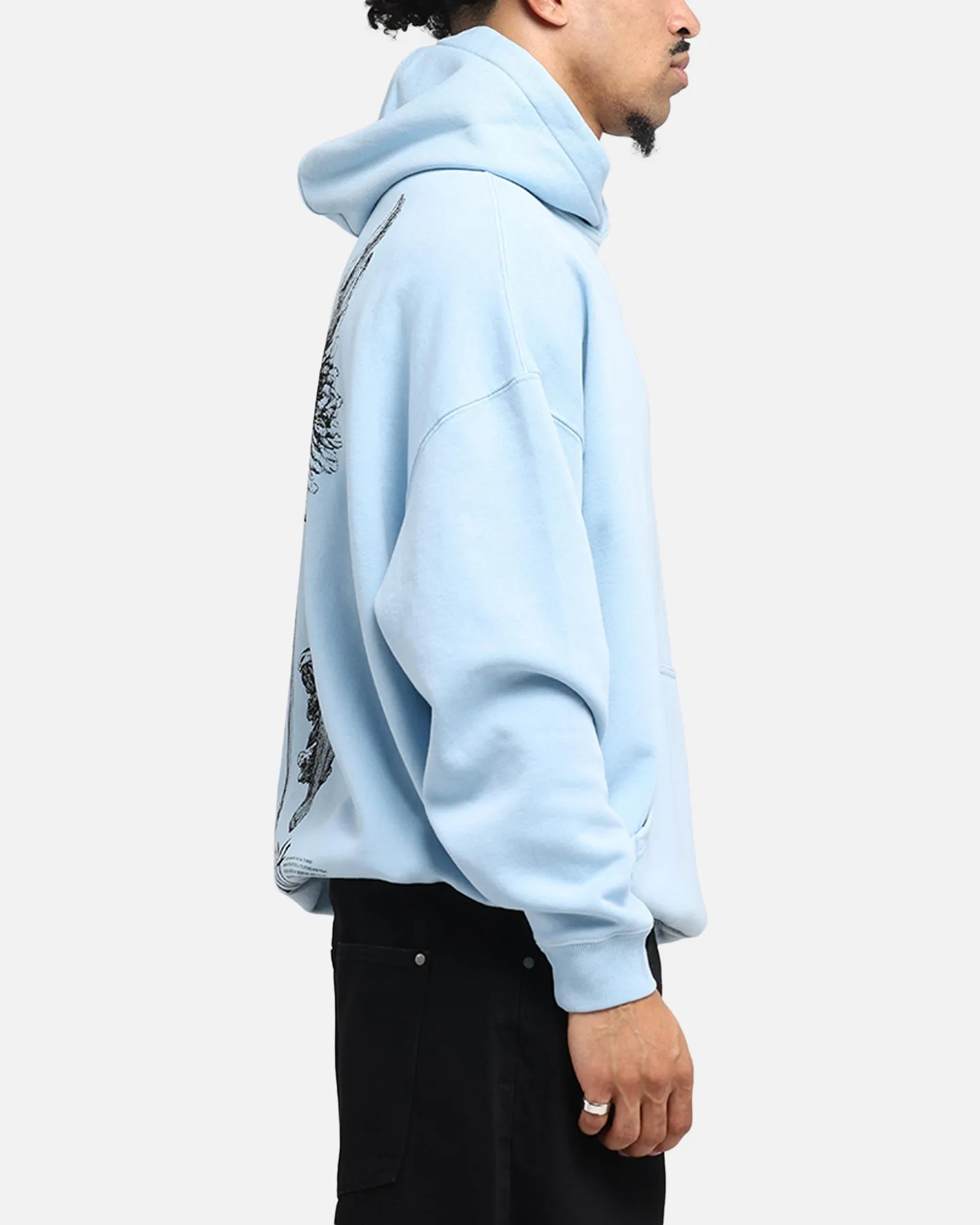Light Reflective cold - weather essential Saint Morta Awakening Boxy Hoodie Light Blue