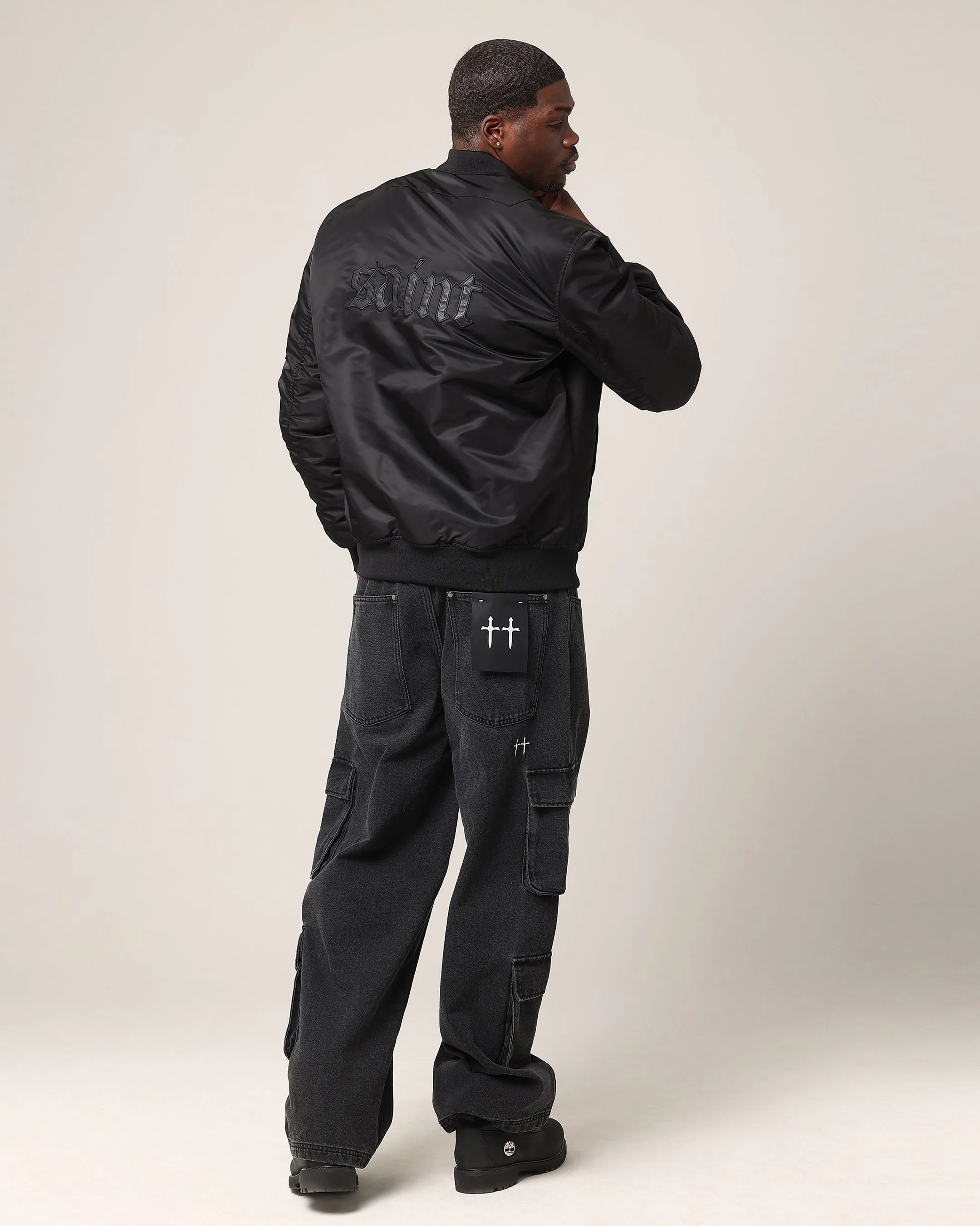 Saint Morta Cambronne V2 Bomber Jacket Black/Black Light Shell suitable for work commutes