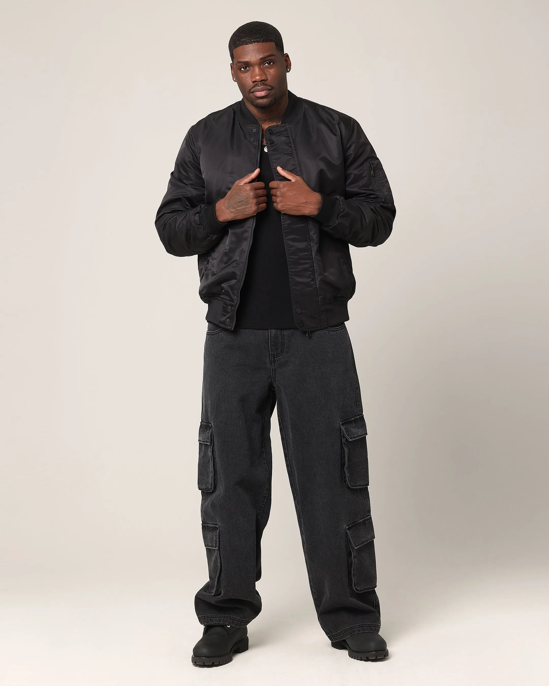 suitable for business trips Saint Morta Cambronne V2 Bomber Jacket Black/Black