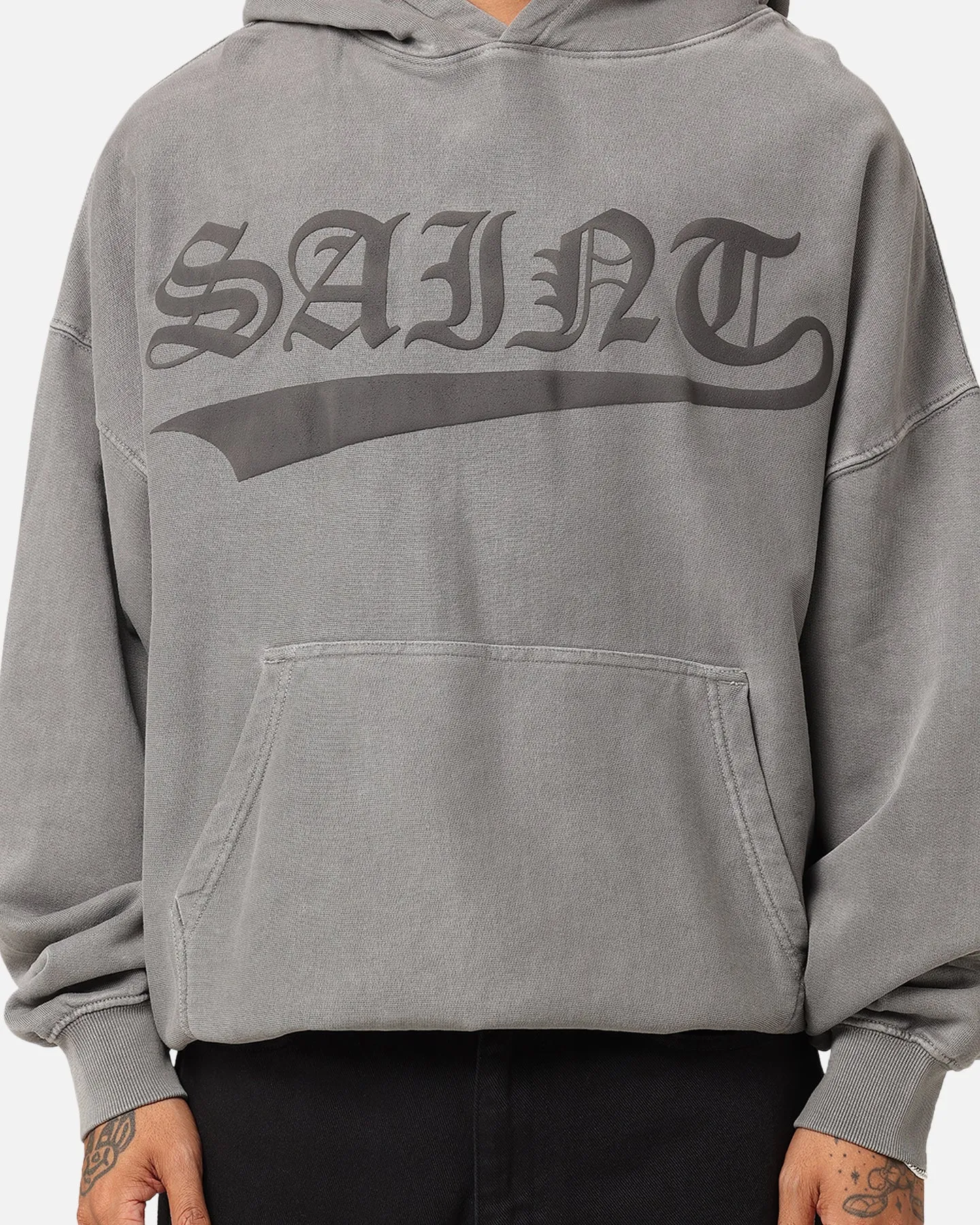 Saint Morta Chroma Hoodie Washed Charcoal Statement
