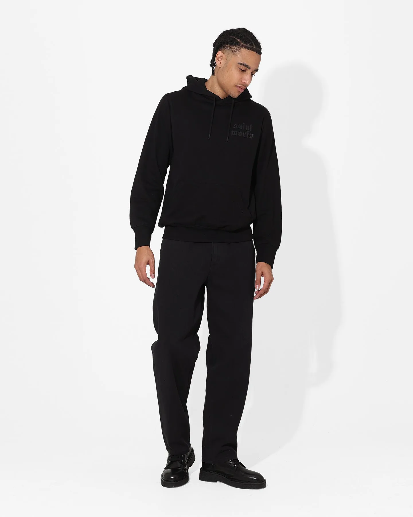 Saint Morta Corrupted Hoodie Black campfire High Collar Fit