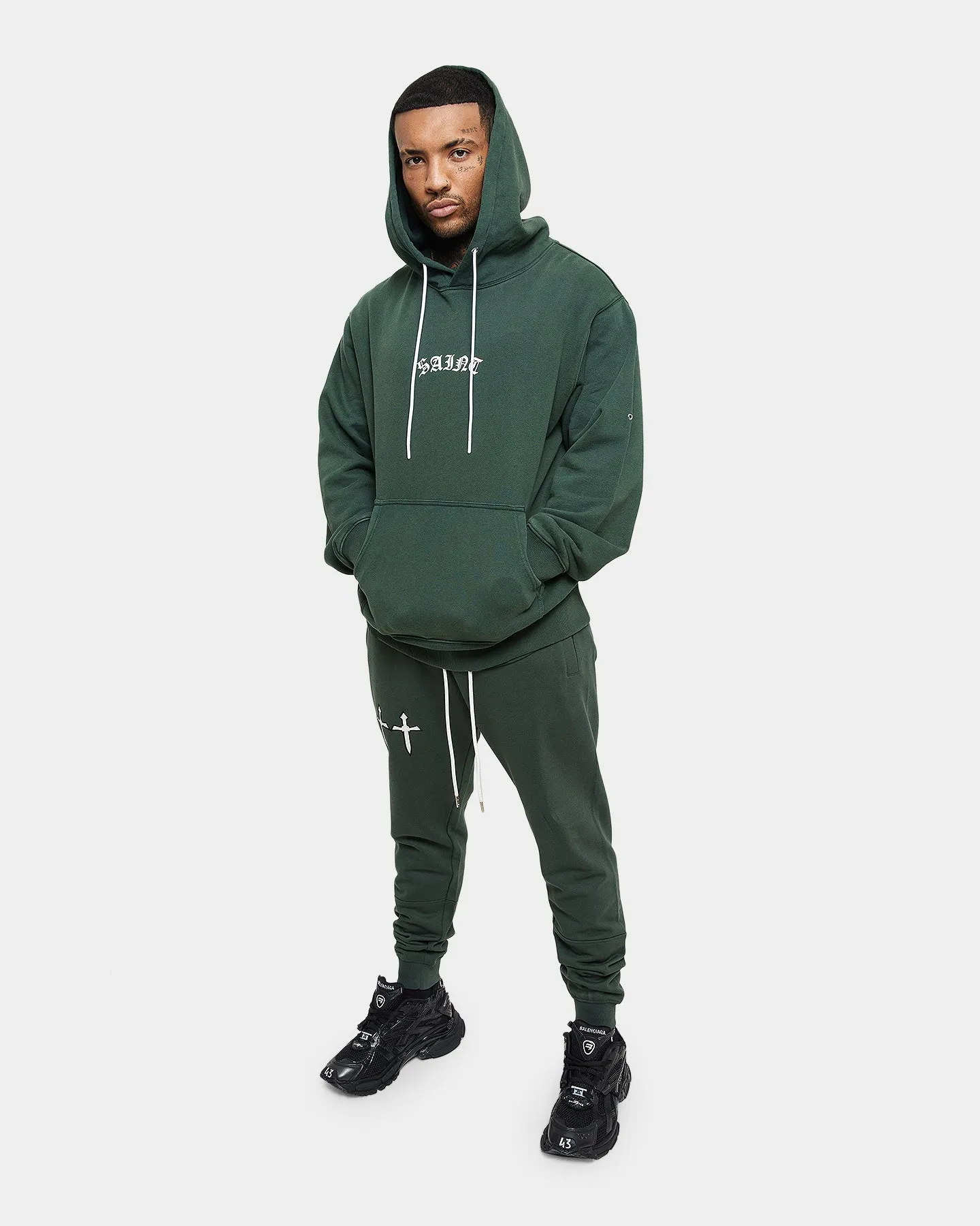 Saint Morta Day Of The Dead Hoodie Dark Green Breathable Lining Core Look