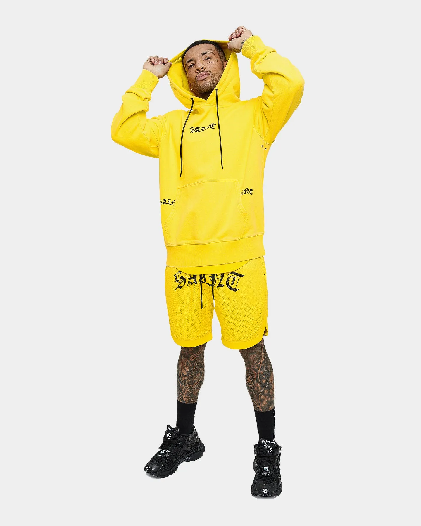 Saint Morta Day Of The Dead Hoodie Yellow/Black high - street buy Dry