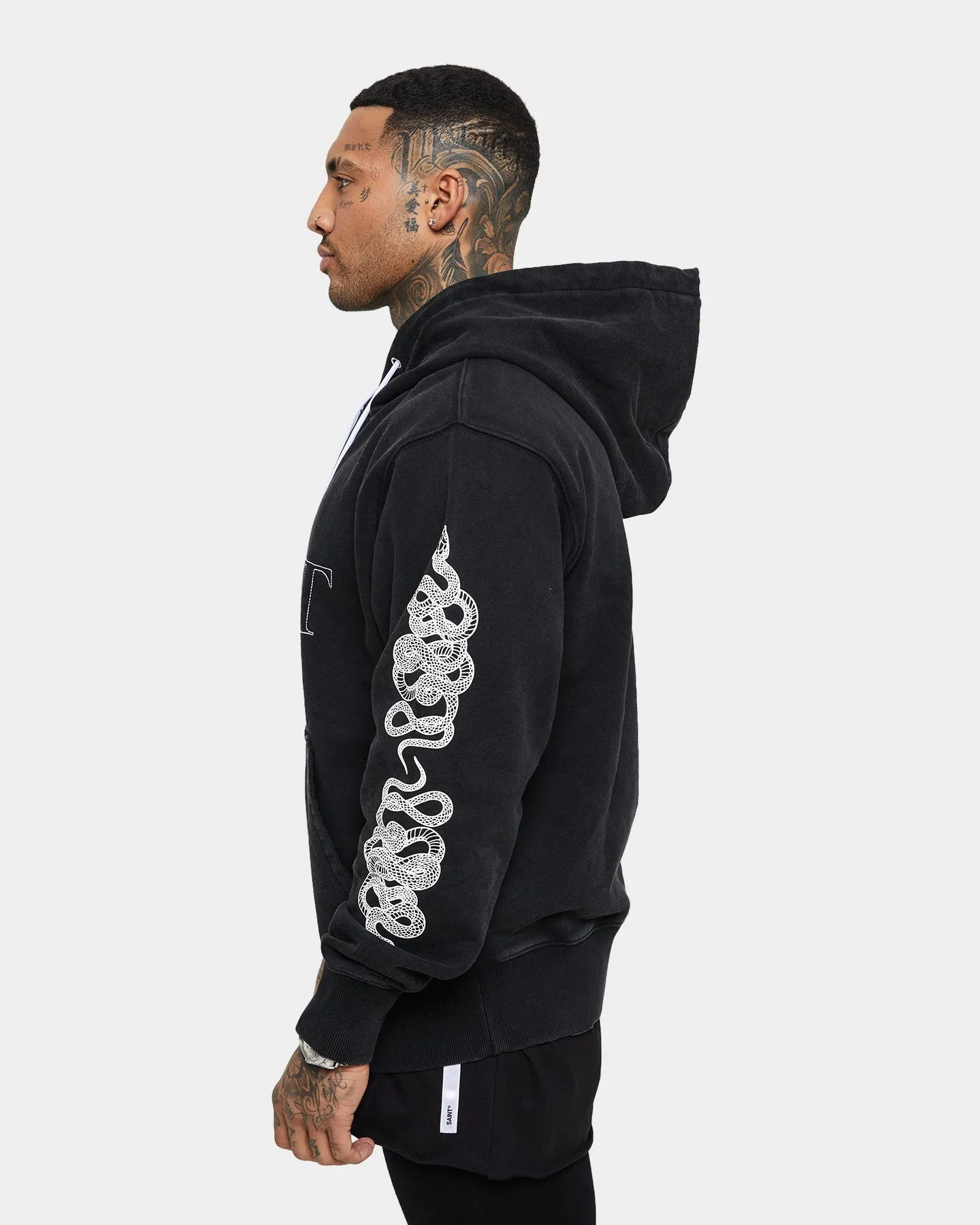 Machine washable Saint Morta Death Adder Hoodie Black