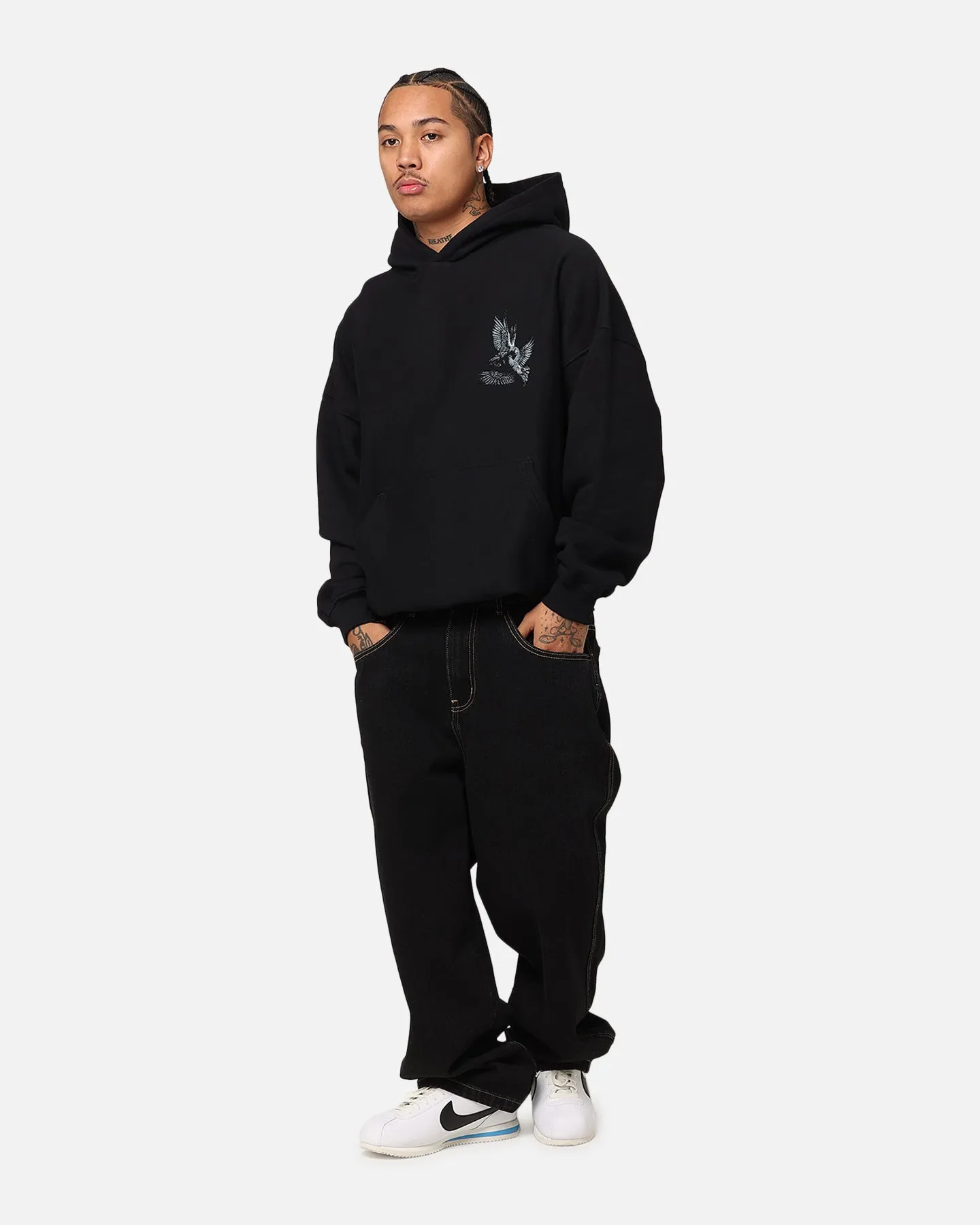 Saint Morta Doves Premium Hoodie Black suitable for air sports