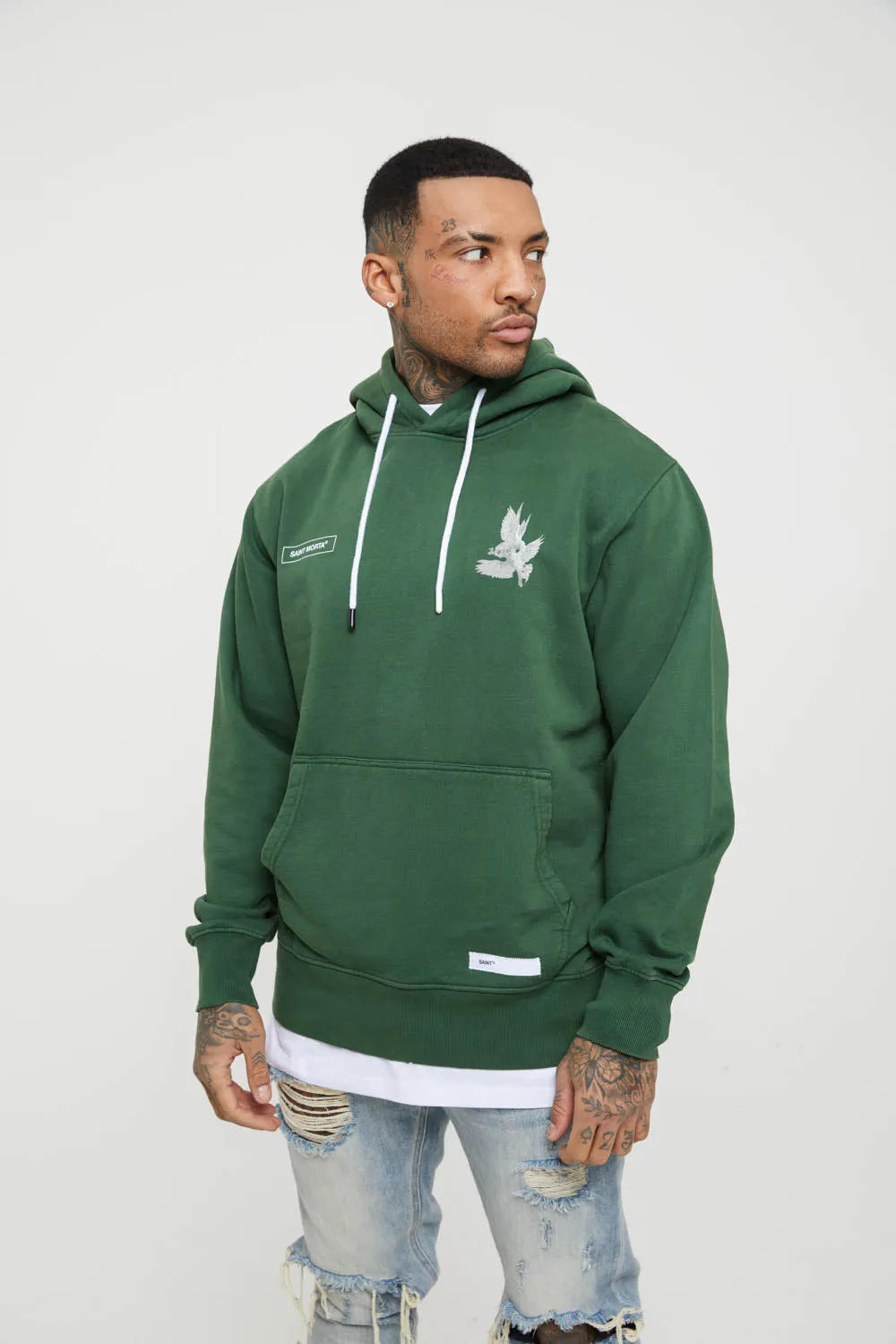 Secure HemLock Adjustment System Saint Morta Doves Vintage Hoodie Aged Forest