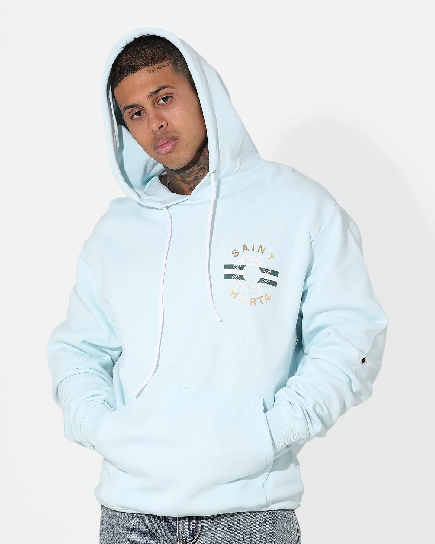 Saint Morta Elemental Hoodie Pale Blue suitable for performance costumes Magnetic Closure Details