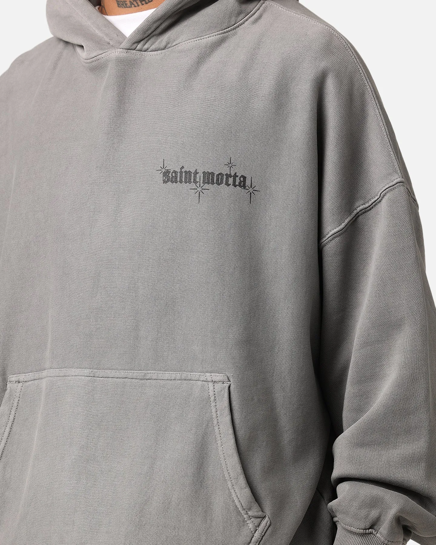 Patched Active Lifestyle Saint Morta Ethereal Hoodie Washed Charcoal