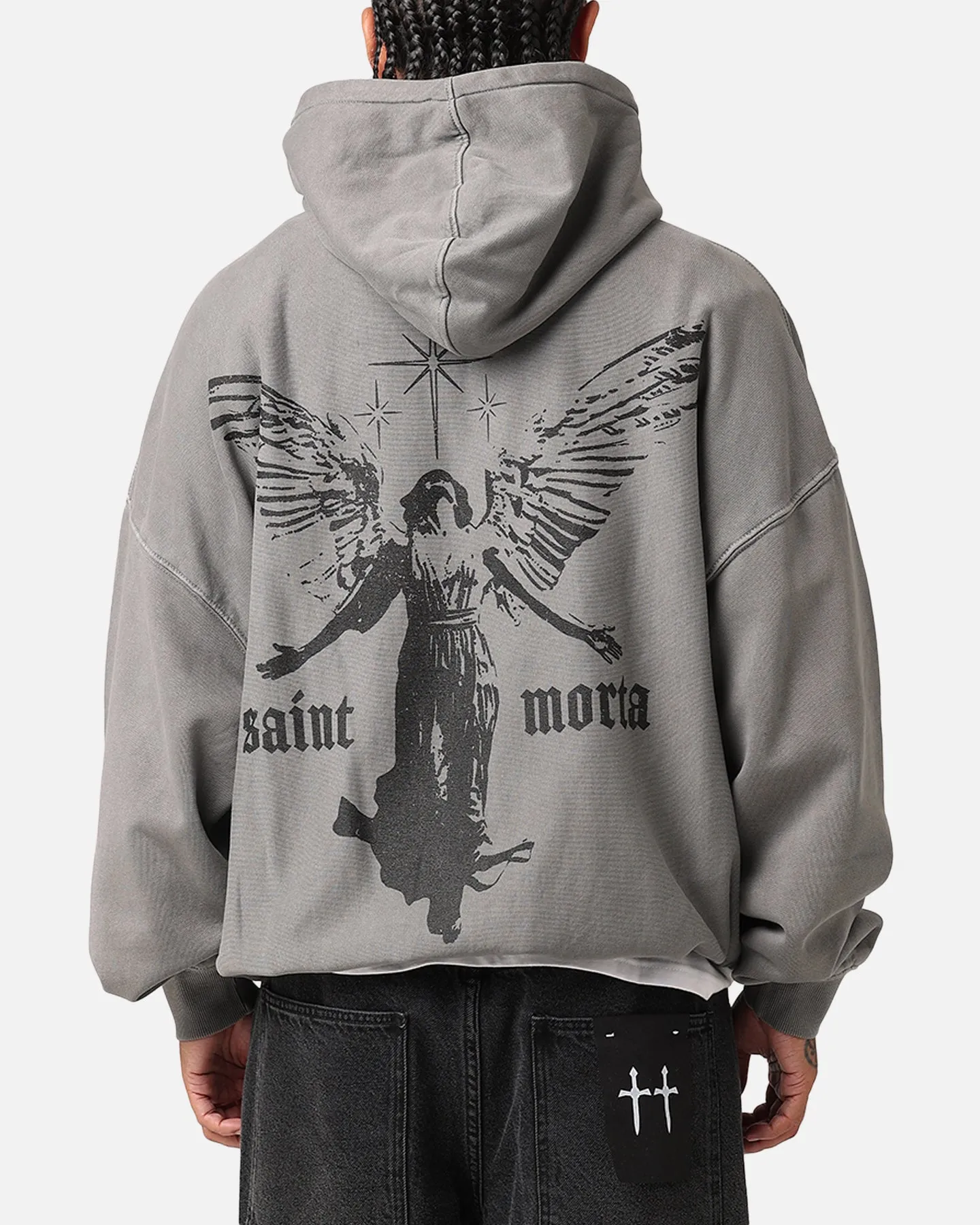 Saint Morta Ethereal Hoodie Washed Charcoal Windproof Jacket