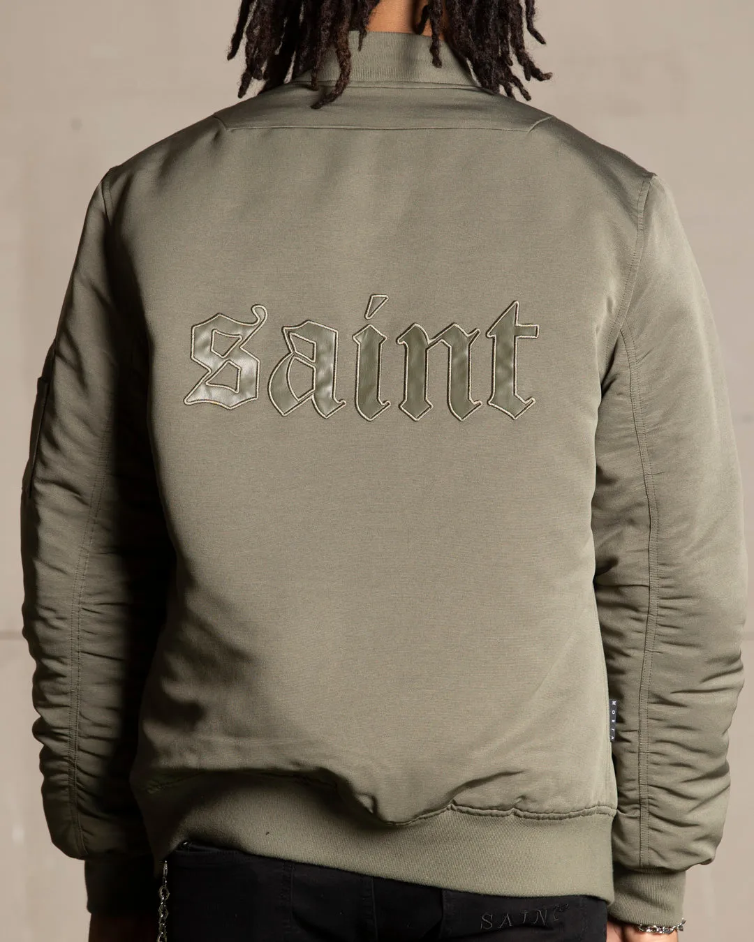 Saint Morta Flight Jacket Khaki Green Draw Gel