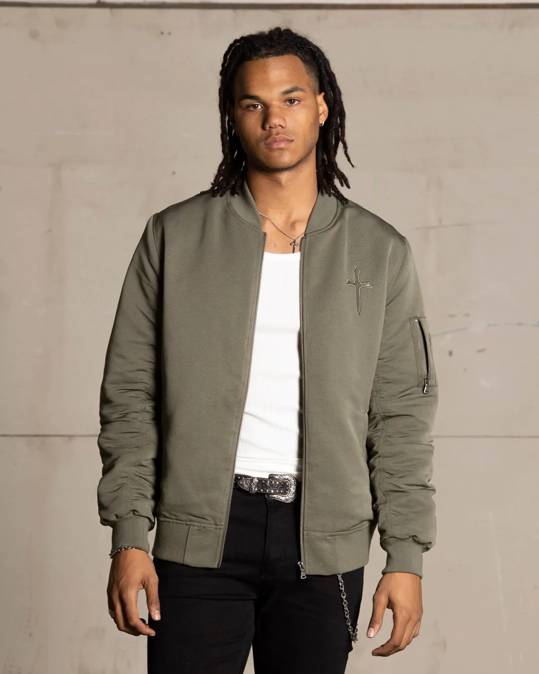 Saint Morta Flight Jacket Khaki Green Insulated Jacket Jog
