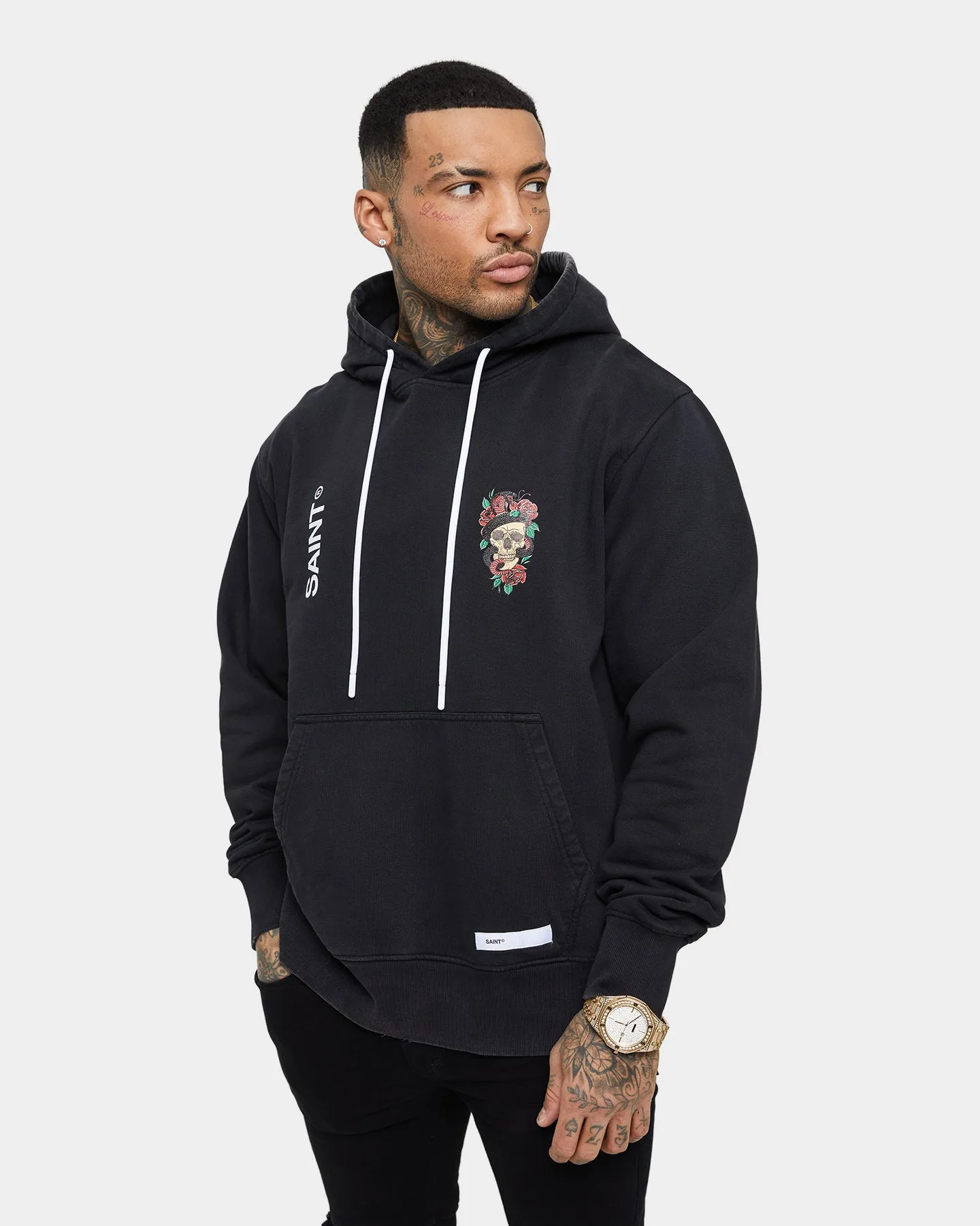 Heavyweight suitable for business trips Saint Morta Forbidden Vintage Hoodie Vintage Black