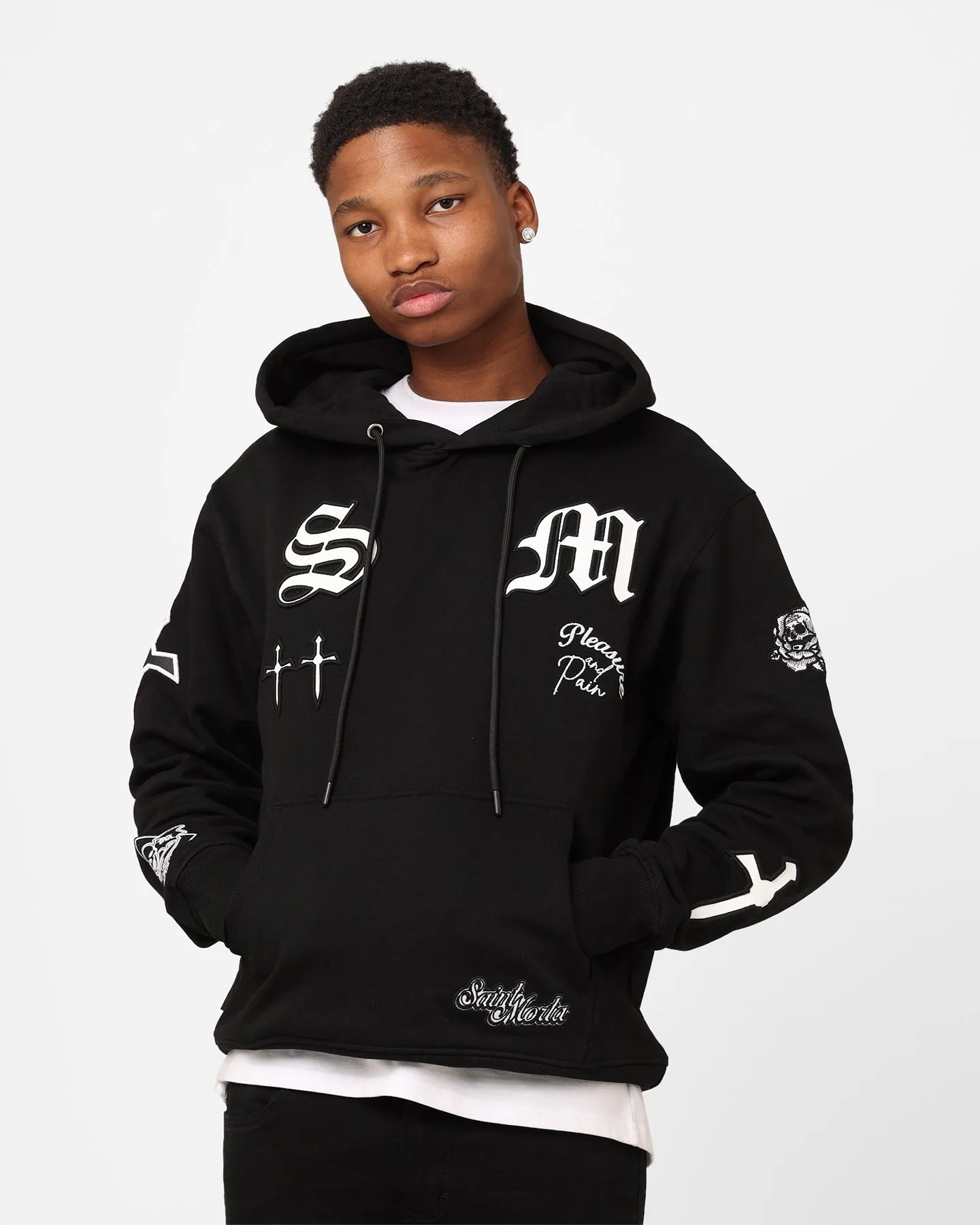 Layer Option Saint Morta Graveyard Hoodie Black/White