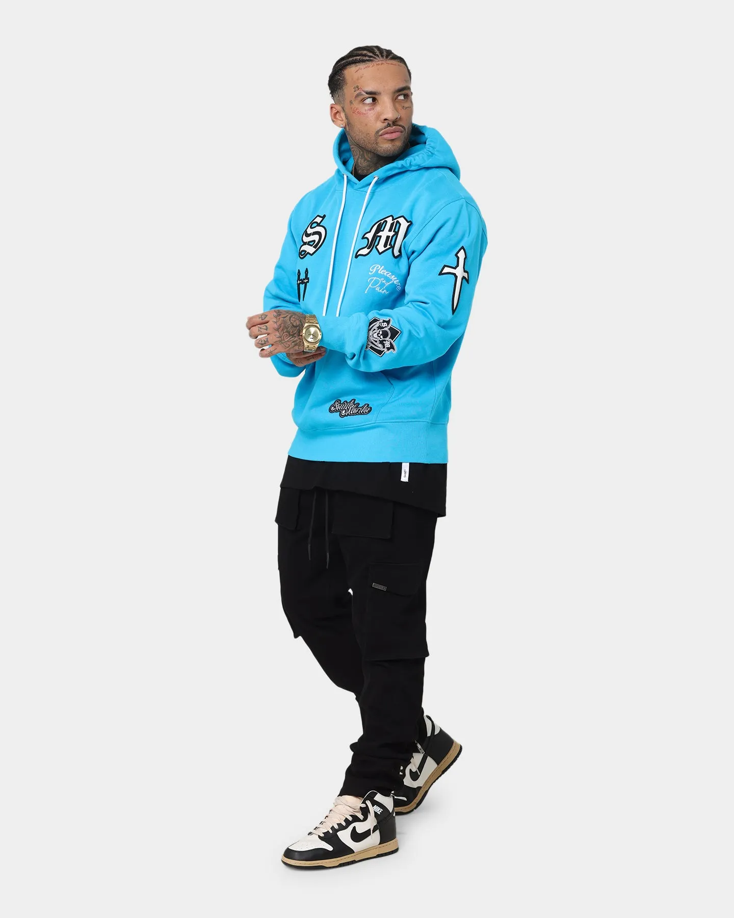 fitted fit Saint Morta Graveyard Hoodie Cyan