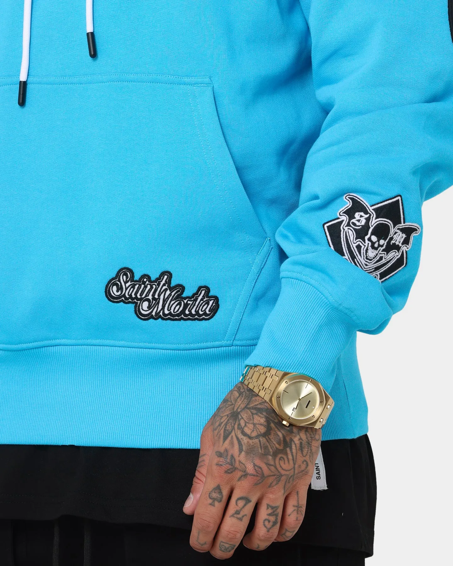 Saint Morta Graveyard Hoodie Cyan Schedule Aftershave