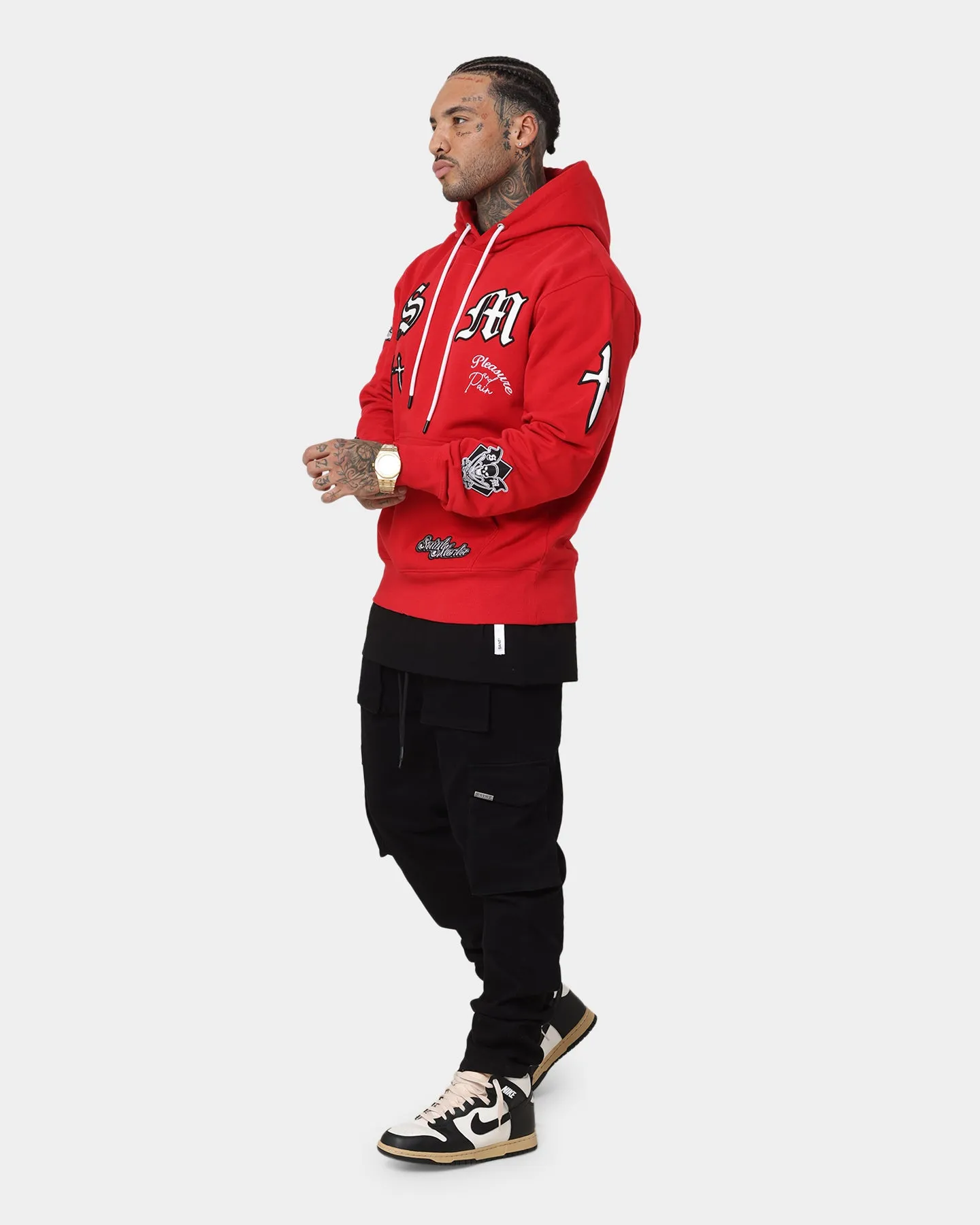 Versatile Layering Piece Saint Morta Graveyard Hoodie Red