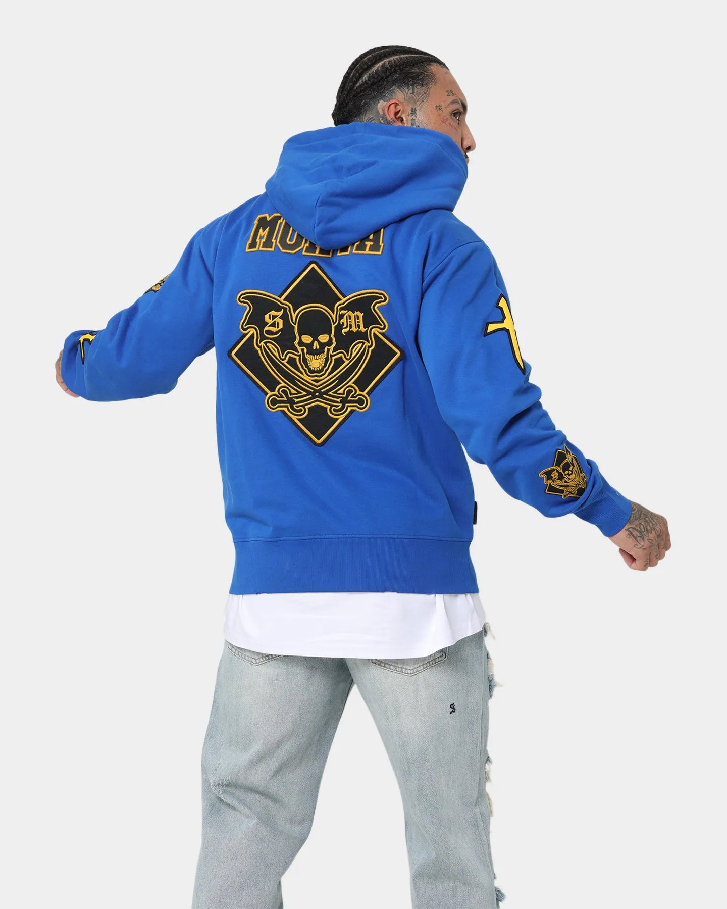 Seasonal Wear Smooth Finish Saint Morta Graveyard Hoodie Royal/Black/Gold