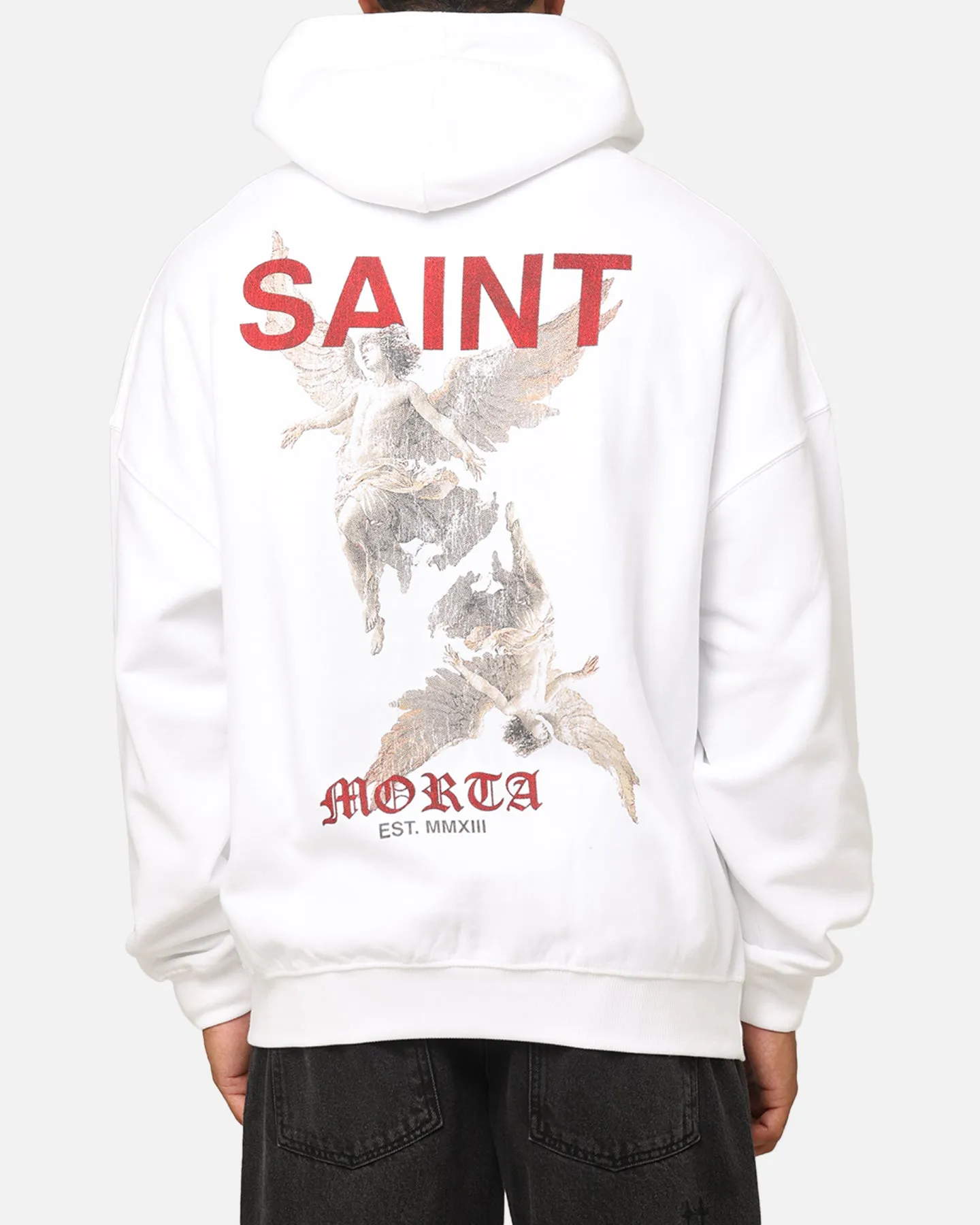 Recycled Polyester Saint Morta Heavens Boxy Hoodie White