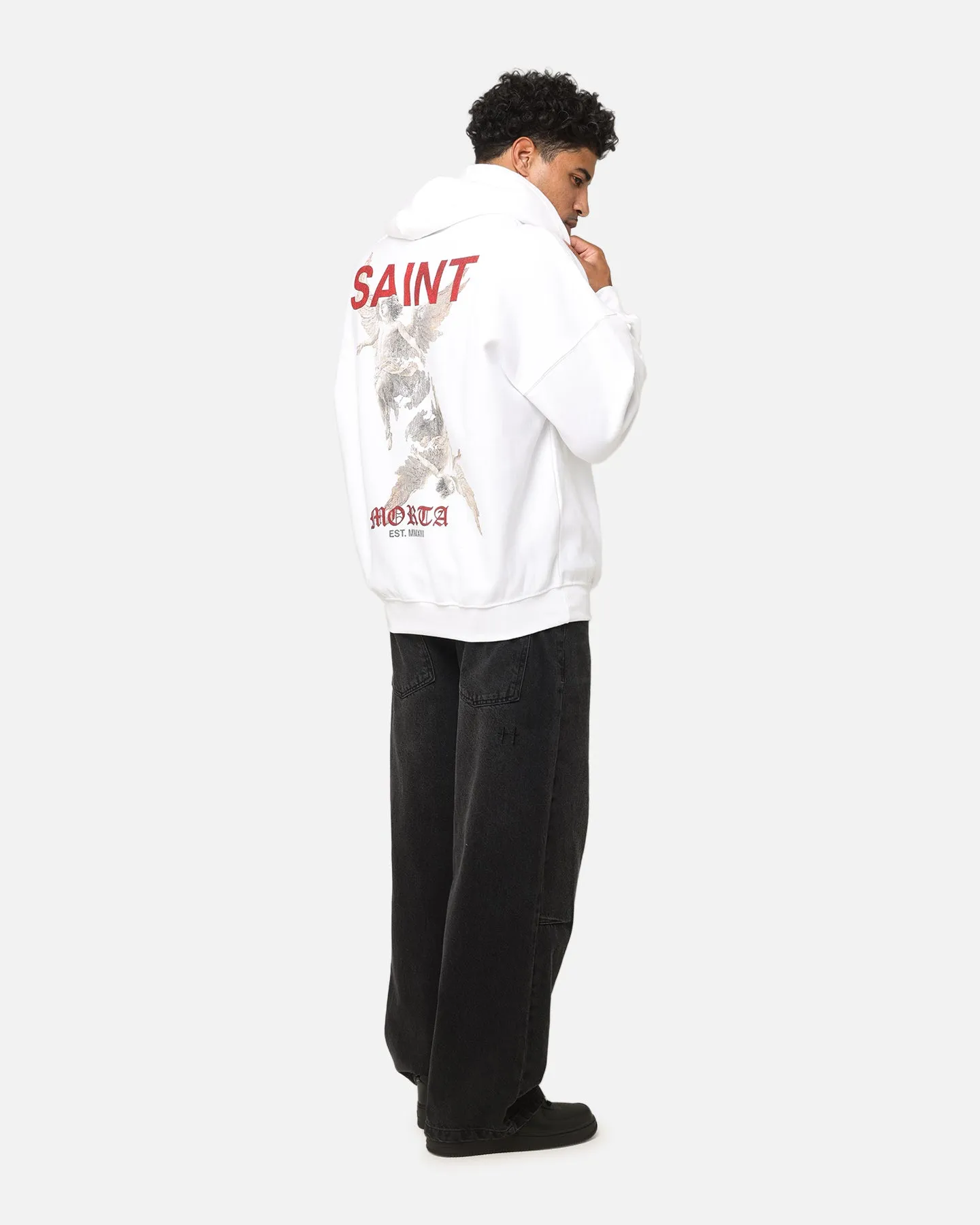 Cream Saint Morta Heavens Boxy Hoodie White