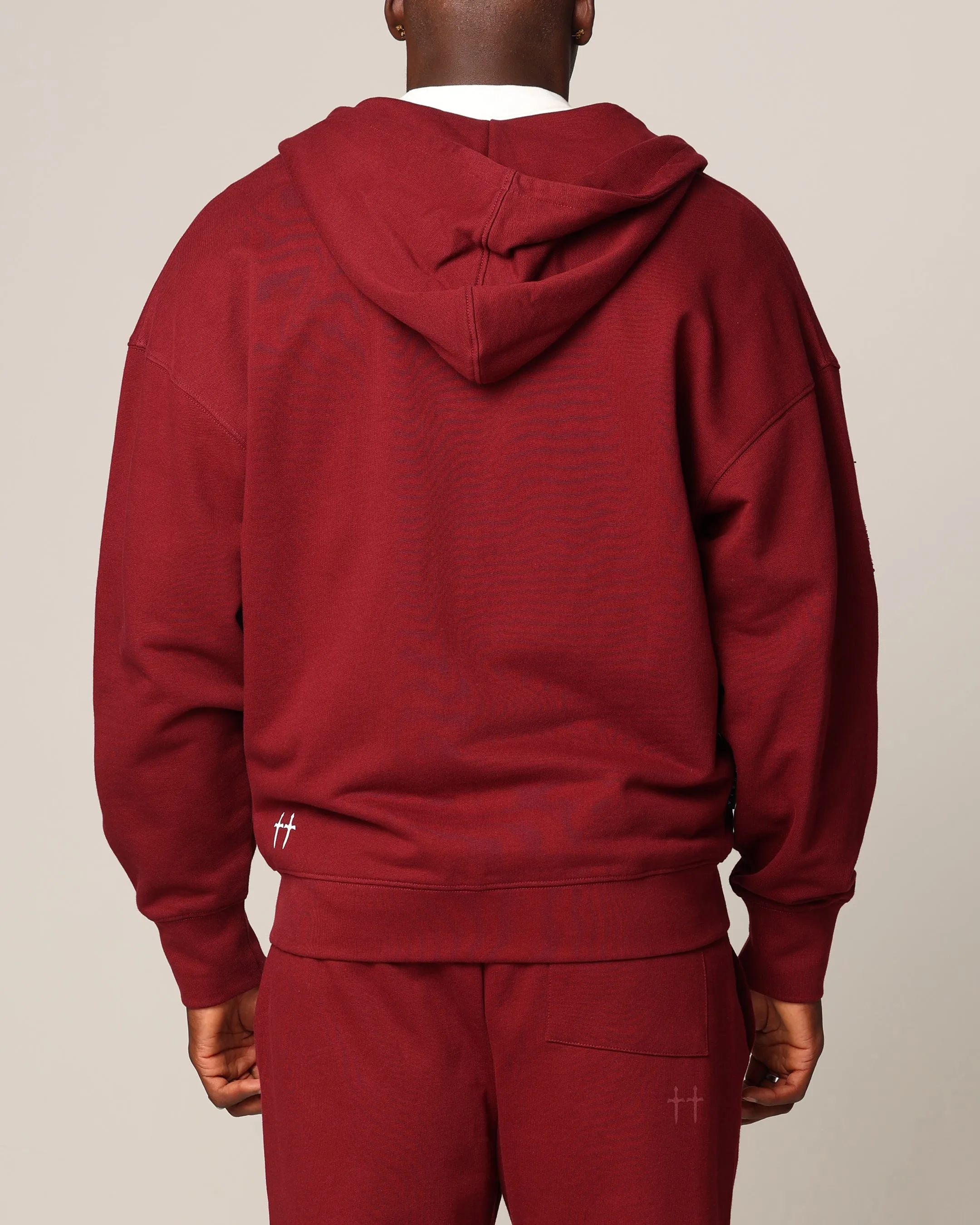 Ergonomic Shoulder Design Saint Morta Hellfire Zip Hoodie Lava