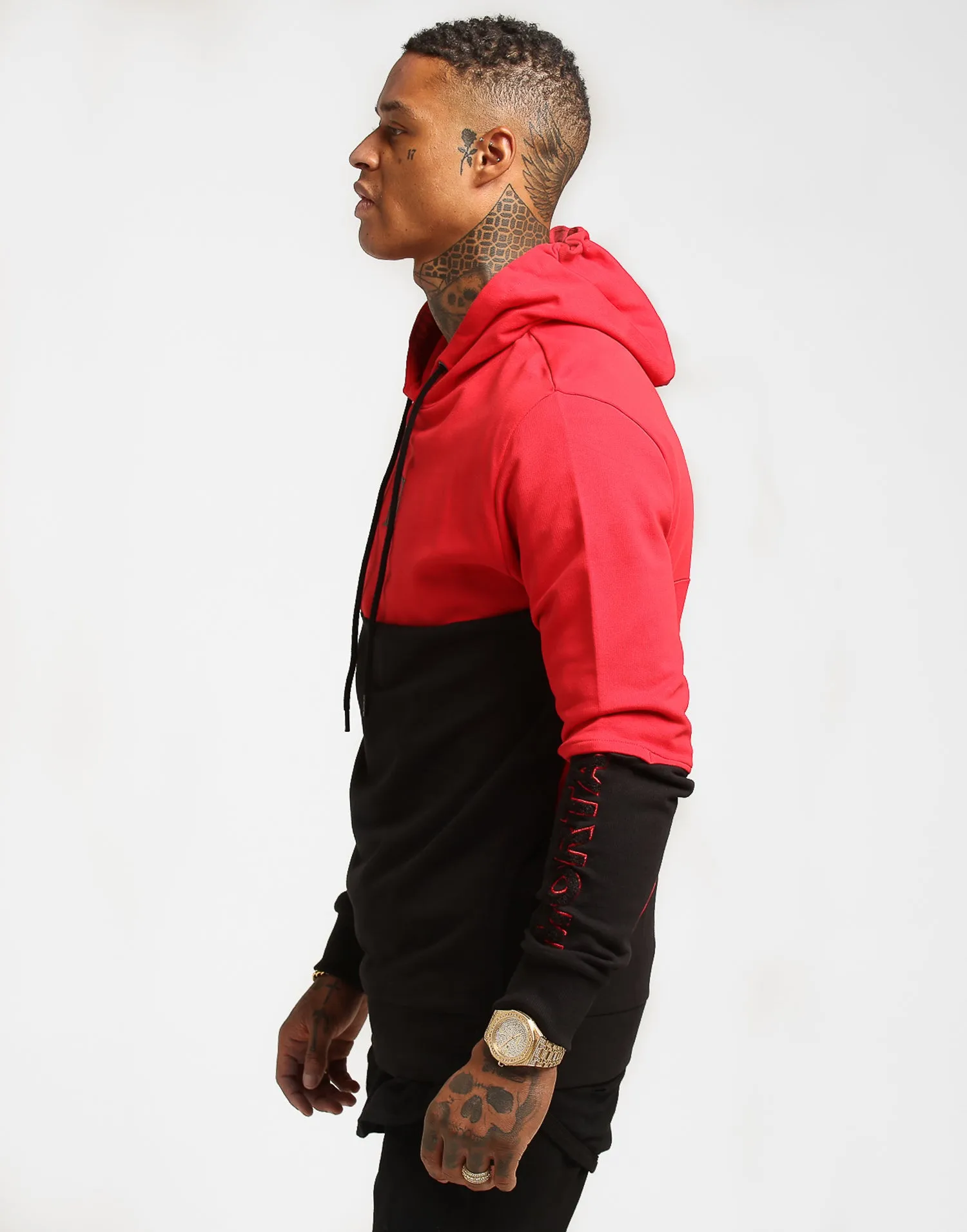 Saint Morta Justice New Age Hoody V2 Red/Black waterproof