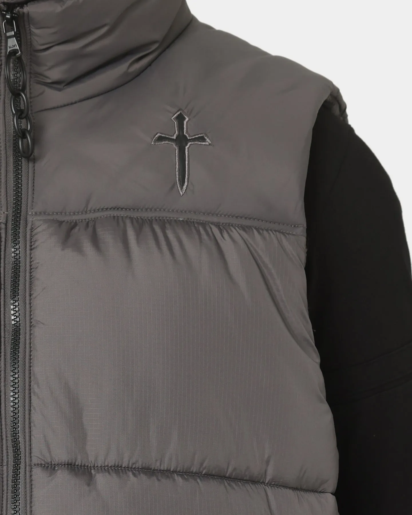 Patience Saint Morta Kingdom Puffer Vest Dark Grey