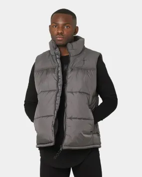 Knee Length Saint Morta Kingdom Puffer Vest Dark Grey